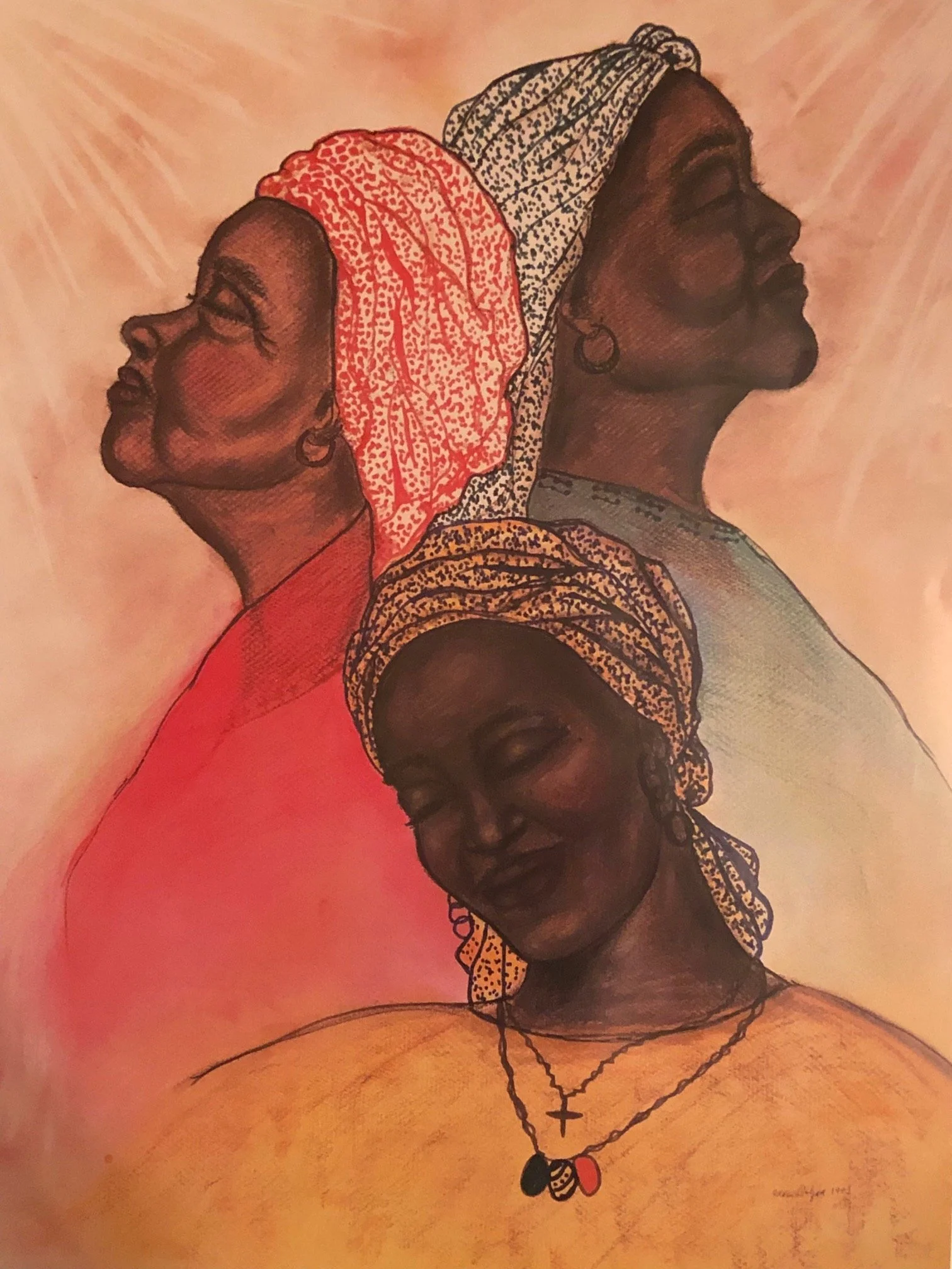 Three Praying Sisters
24" X 36"
Mixed Media Print
$120 ea