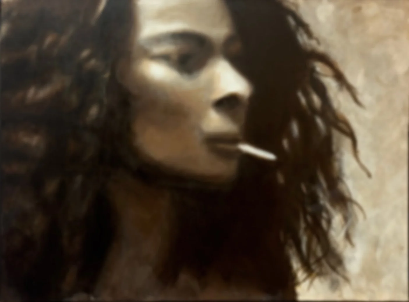 "A Mi Manera"
20" X 24"
Acrylic on Canvas

The challenge here was to paint a portrait that was intentionally out of focus. Achieving this effect was tricky because it meant painting details of non-details. 
