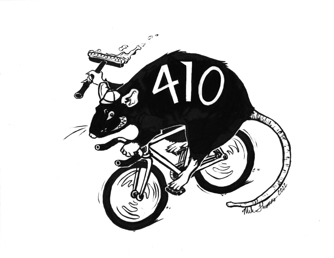"410 Rat Spokecard"
Ink on Paper
2022