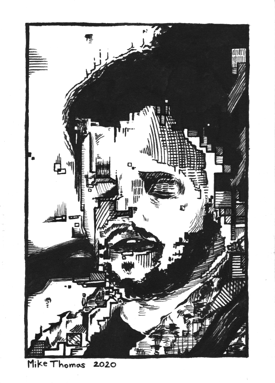 “Portrait 4 (Eric)”
7” x 5”
Ink on Paper
August 2020