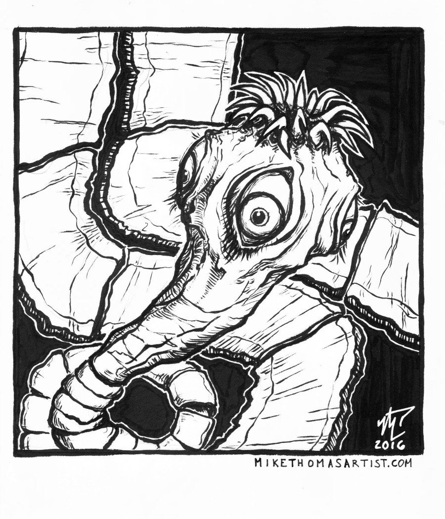 “Parasite”
Ink on Paper
2016