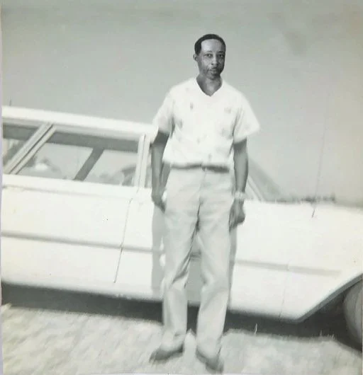 Barbara's Dad, Clima White Beside Family Car