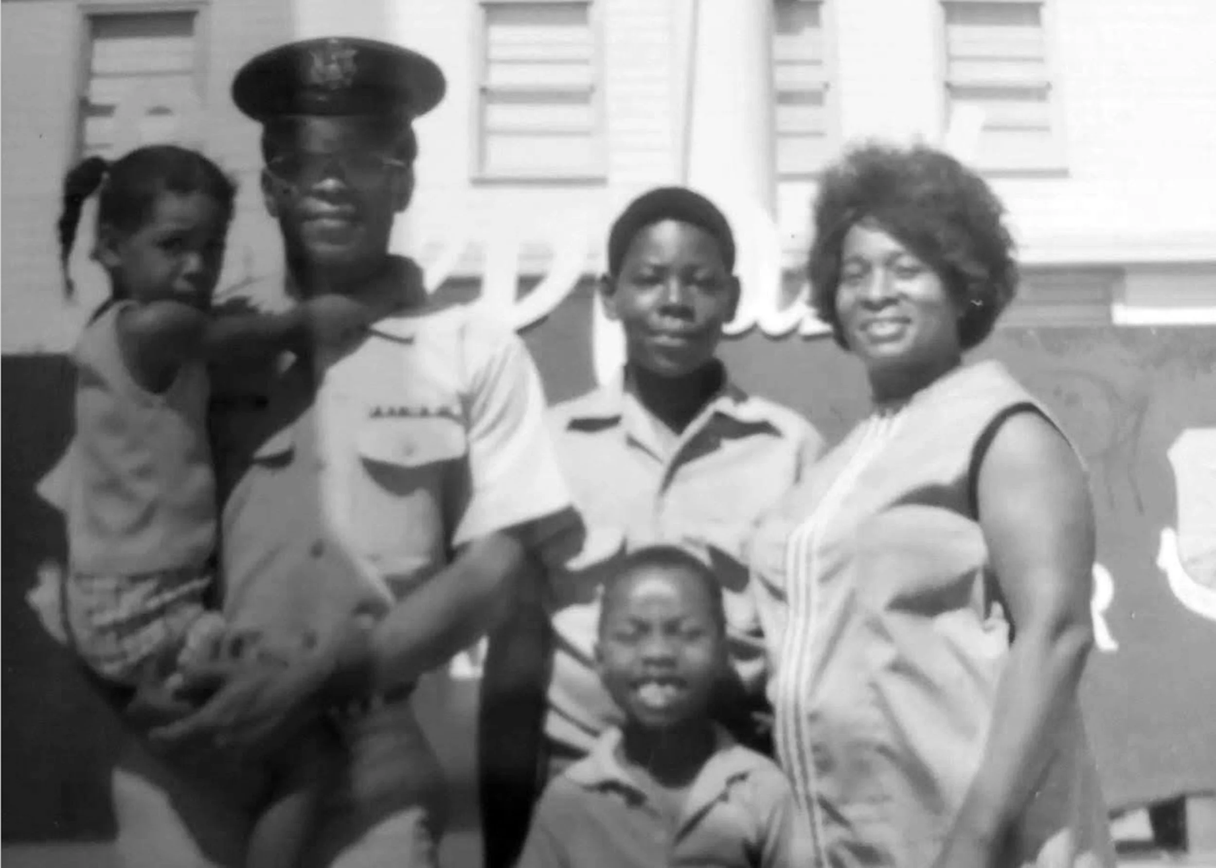Lorenzo's Mother, Rosa Pearl Brown, and Brothers, Frankie and Timothy at His Graduation From Tuskegee
