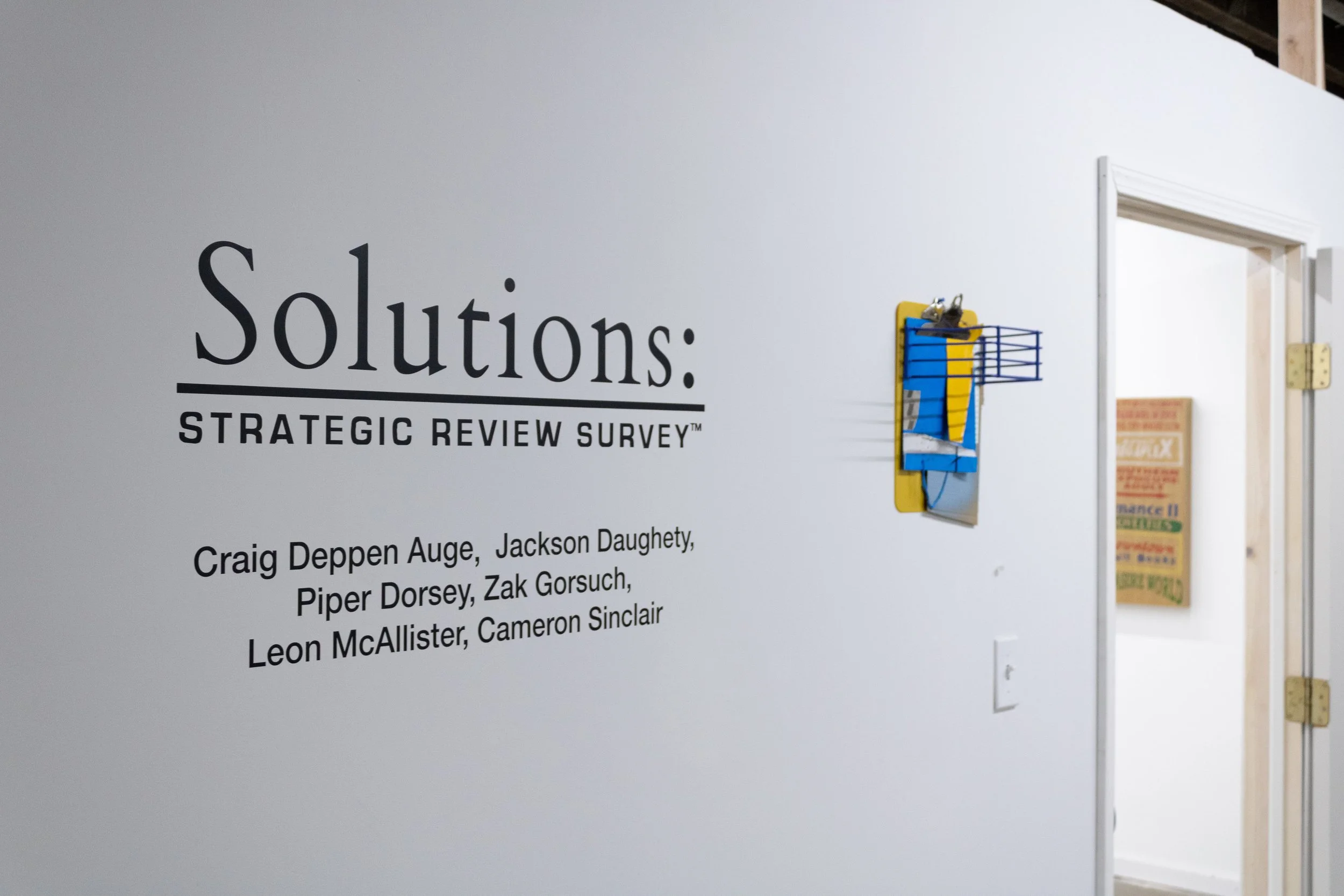 solutions by Zak Gorsuch at the waiting room gallery, April 2026