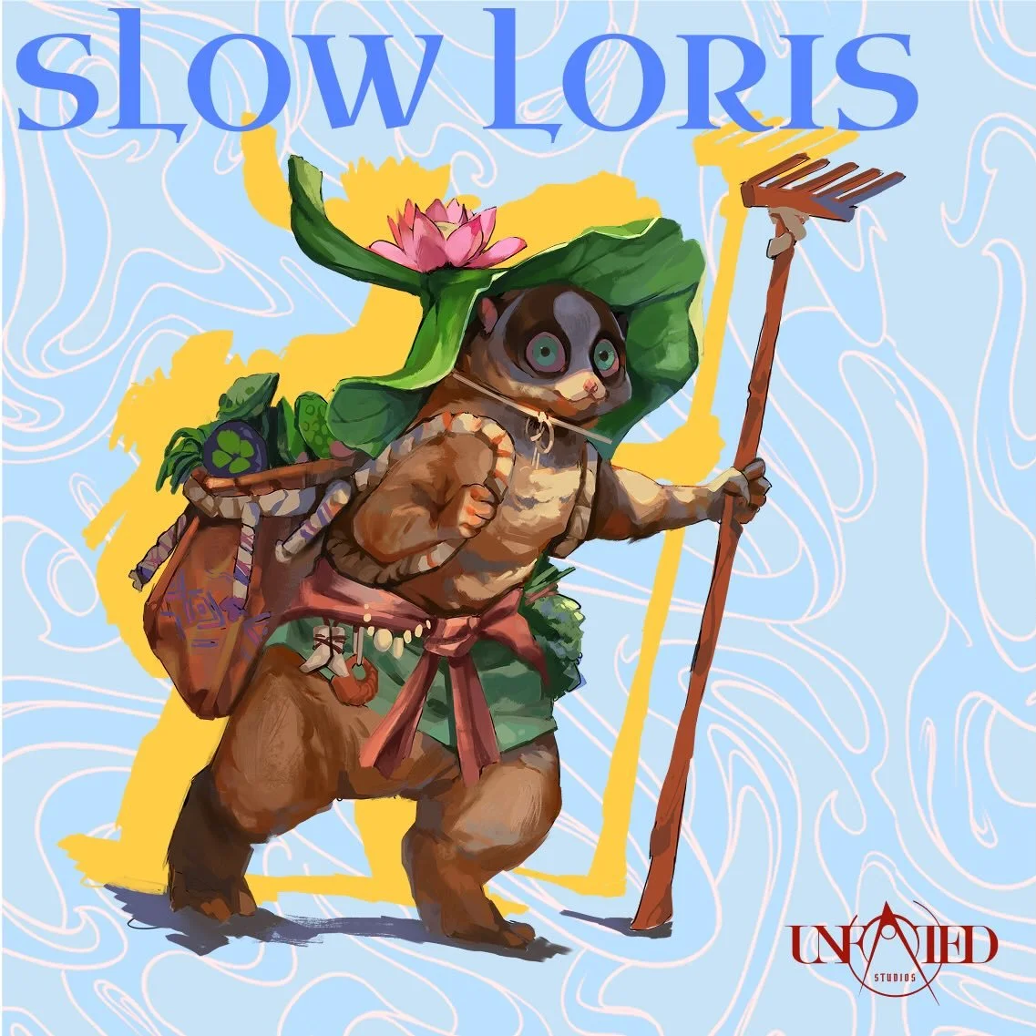 Introducing the SLOW LORISES of Yrdra! From our game BATARA: Fate Unbound 🍃🪷

The slow lorises are shy creatures with a rich and eccentric culture among the trees and the leaves of their hidden villages and homes in the jungles of Wyndra. Their aff