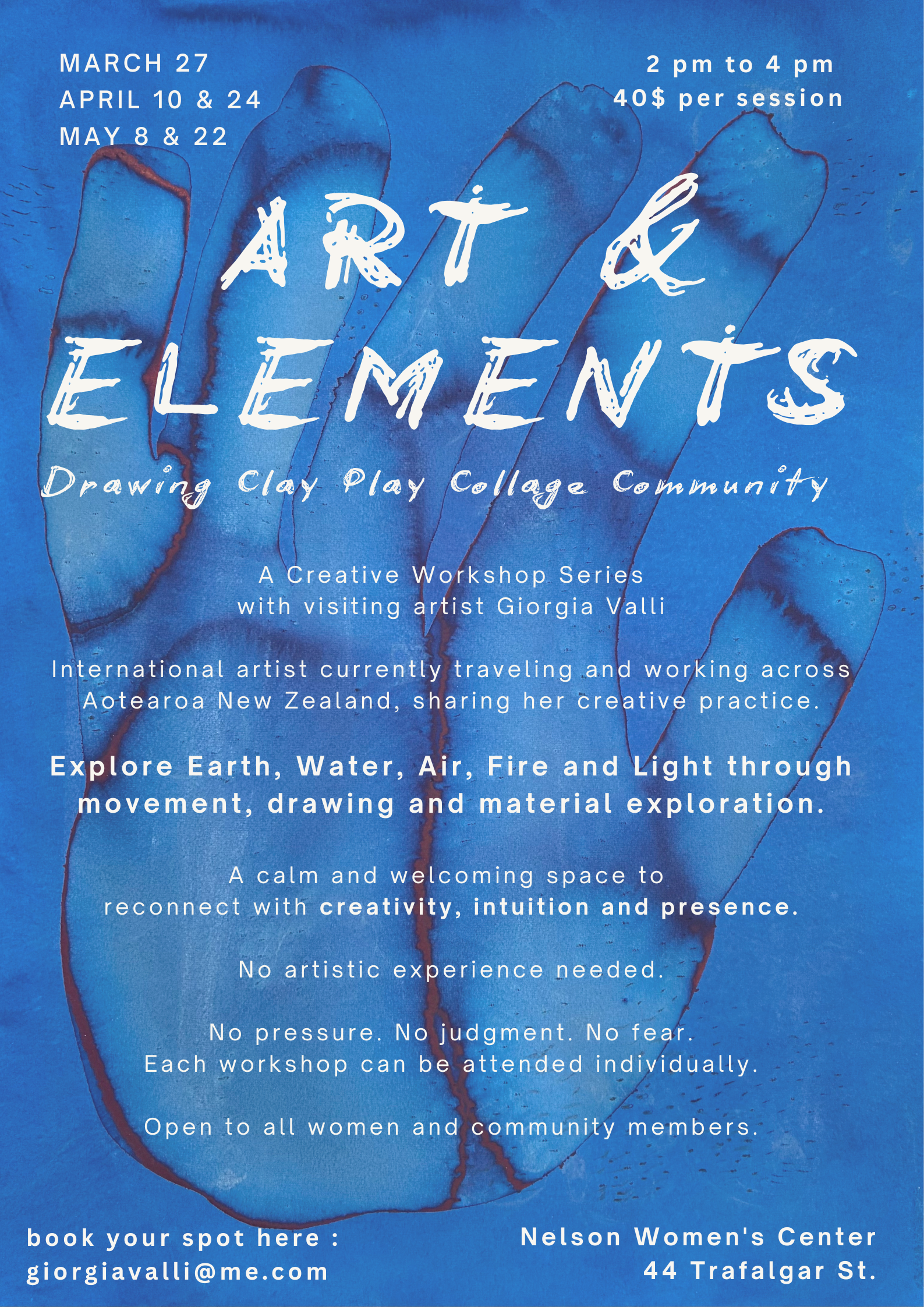 Arts & Elements Workshop in NELSON NZ