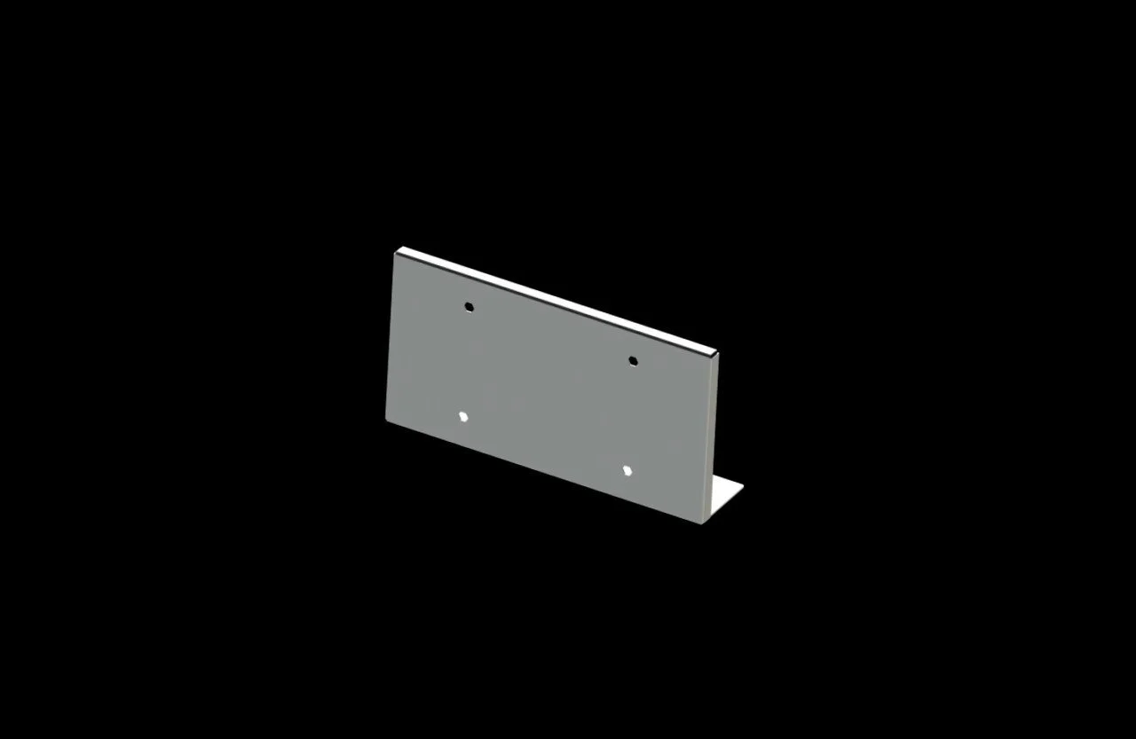 304 Stainless Steel Under Bumper Single License Plate Holder