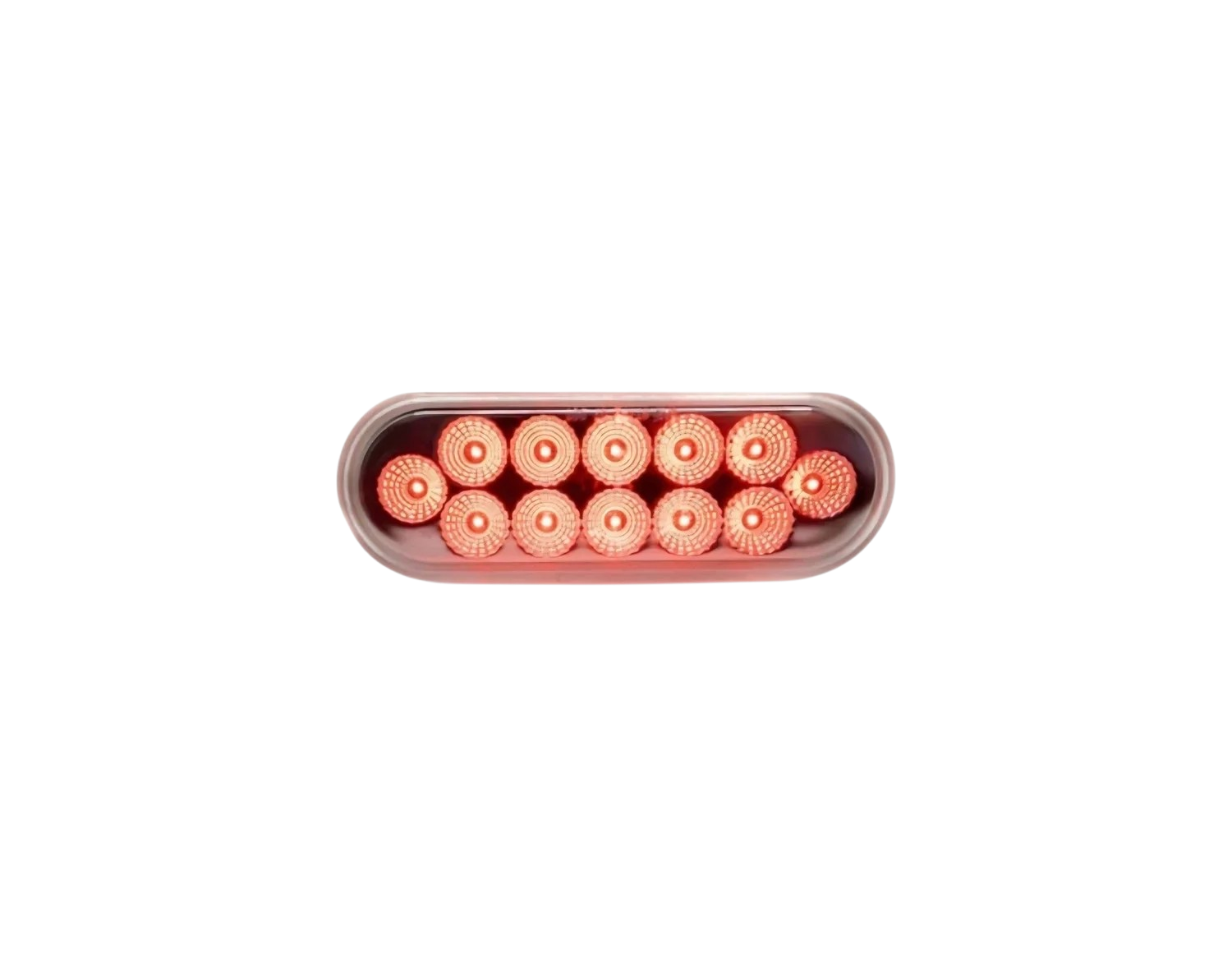 12 LED Clear Lens Red Oval Stop, Turn, Tail Marker