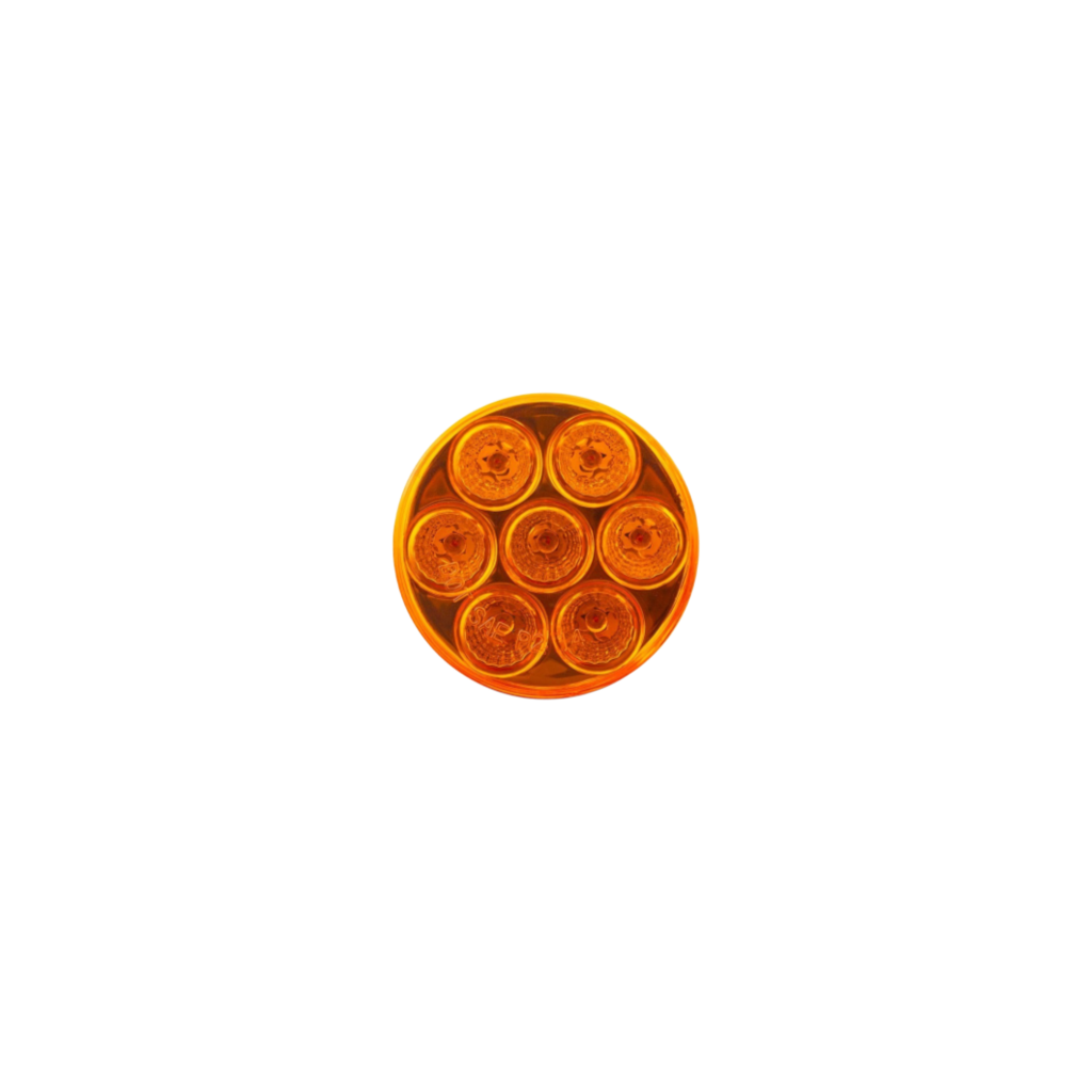 2.5″ Amber Marker Round LED Light – 7 Diodes