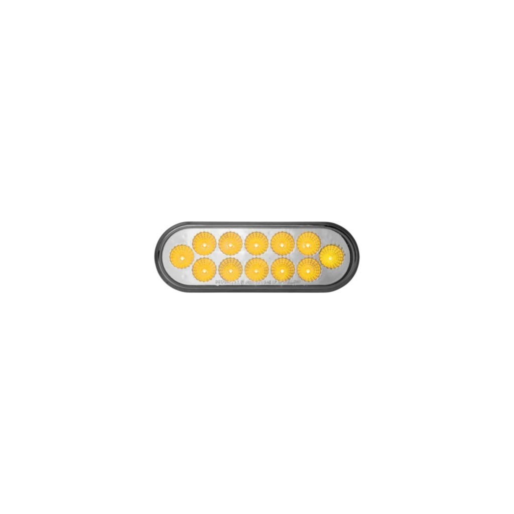 Oval Clear Amber LED Turn Signal & Marker Light