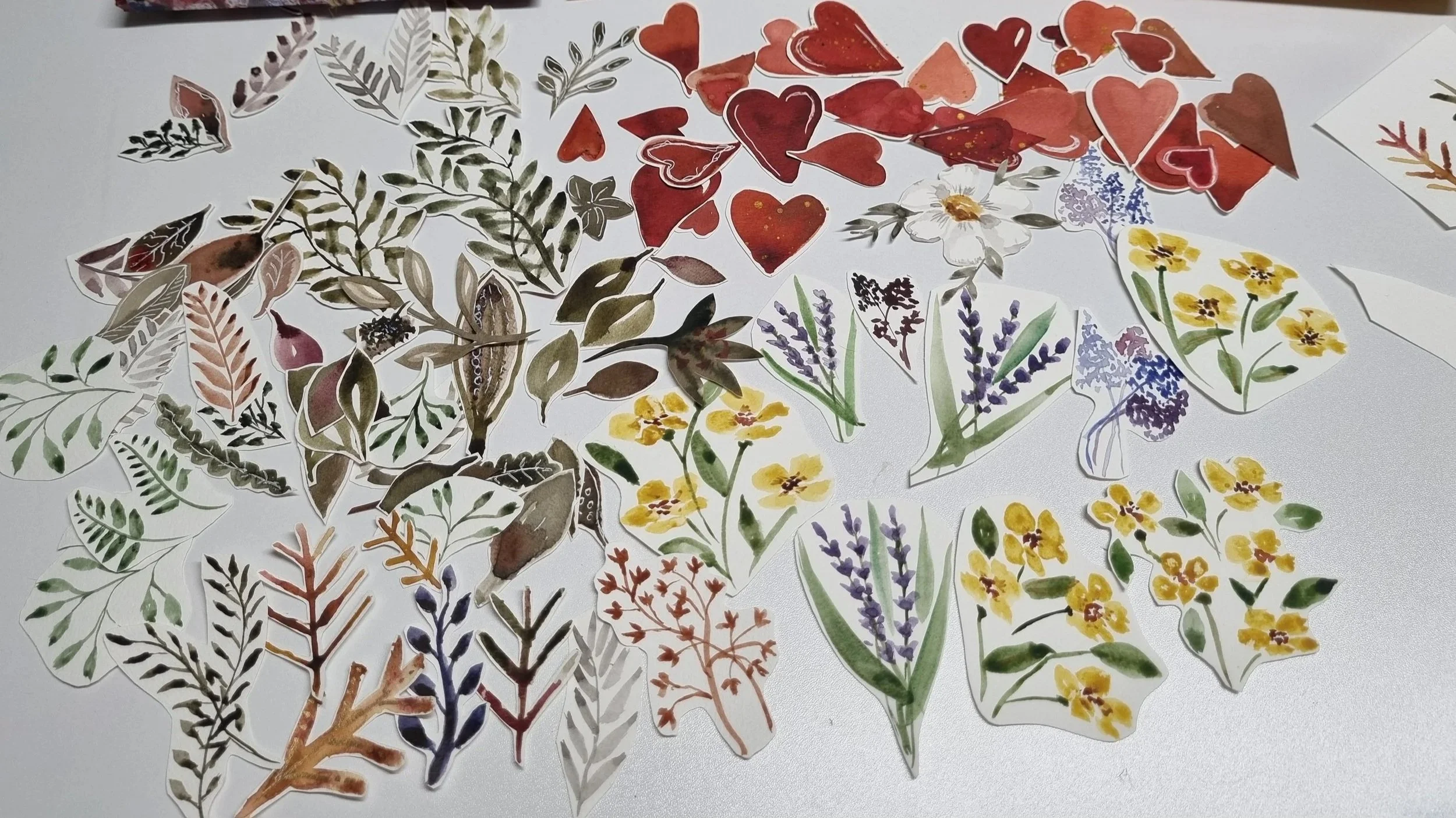 Simple watercolour and doodles