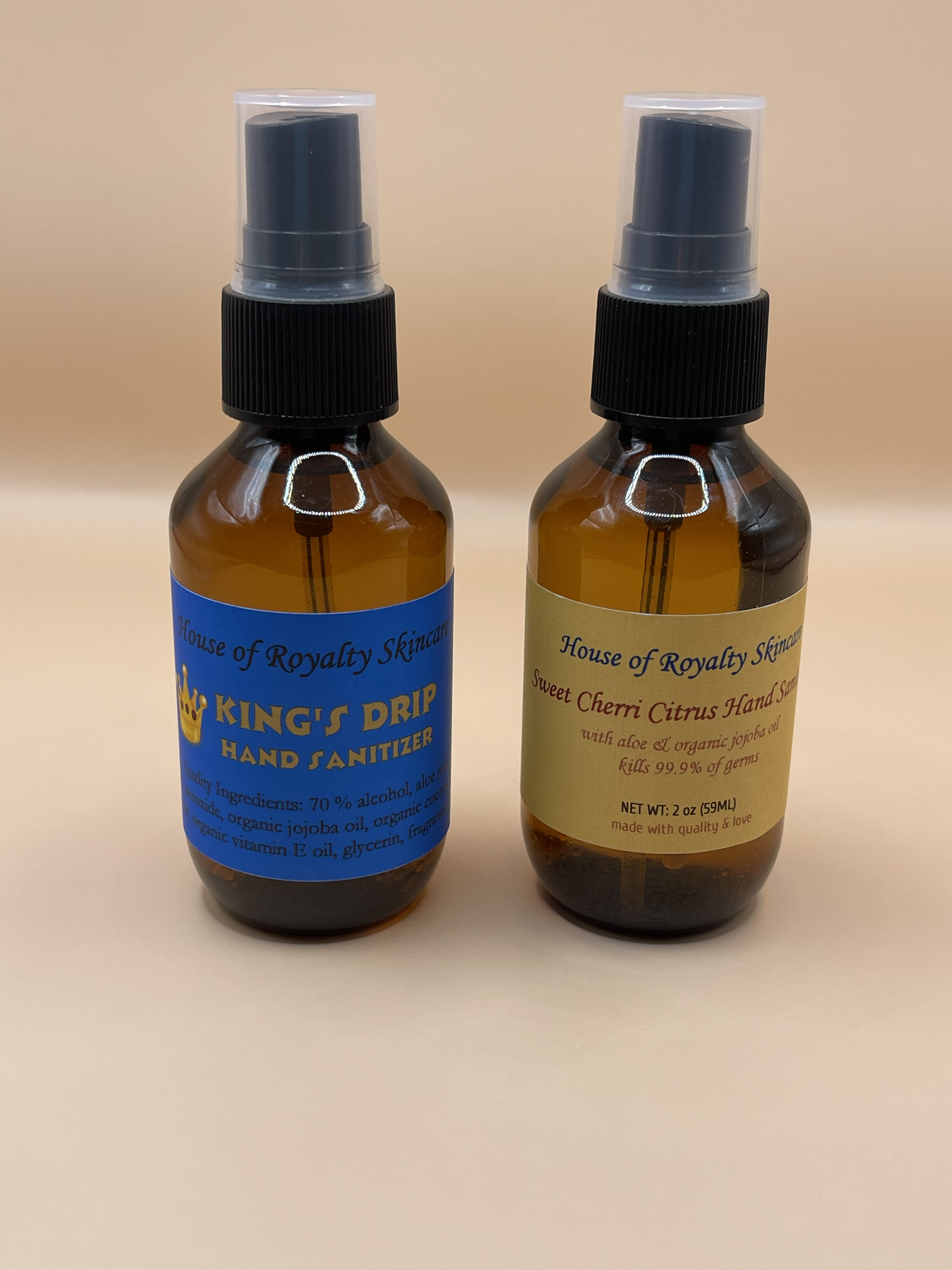 Hand Sanitizer Spray: A premium hand sanitizer containing 70% alcohol, designed to kill 99.9% of germs while nourishing your skin with organic oils, aloe, and natural glycerin. Quick-drying and non-sticky, it’s available in both unscented and fragran