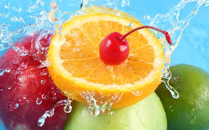 Cherri Pop: Lime, orange, and cherries.