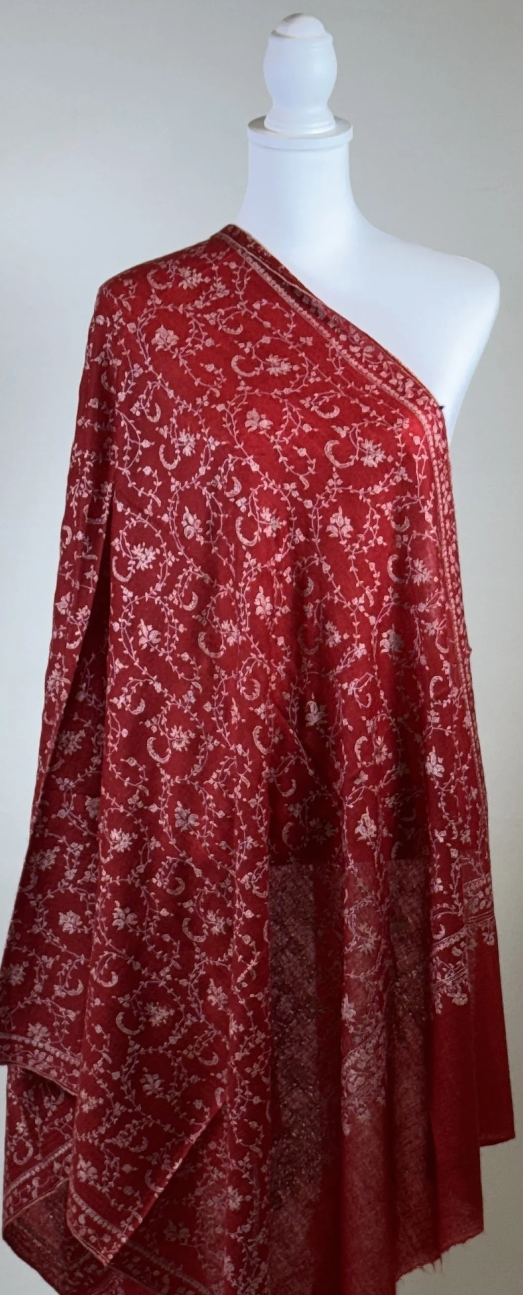 Pashmina  shawl Jali embroidery