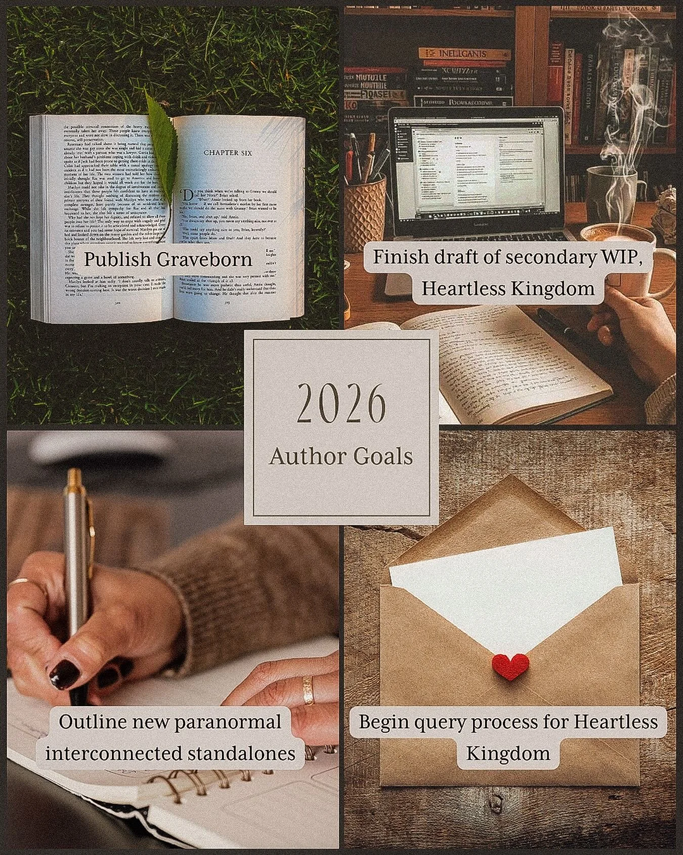 2026 author goals ✍️

I&rsquo;m entirely focused on writing this year and growing my craft. Numbers can go to hell, actually! (I have always thought this. No offense to numbers.) 

It&rsquo;s the year of writing, writing, and more writing. And, maybe