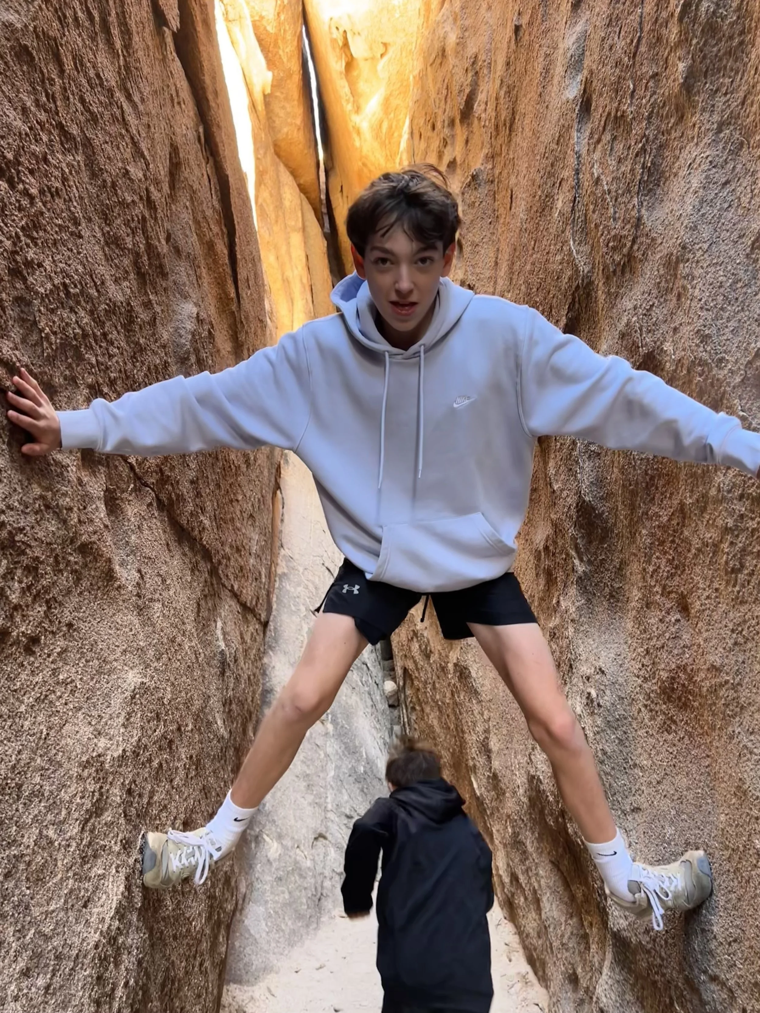 summer camp counselor rock climbing