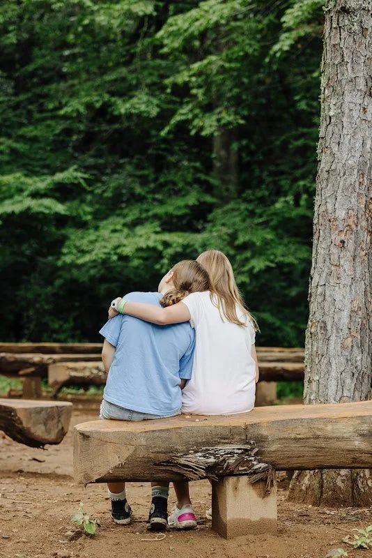 Girl woodworking at Christian summer camp 