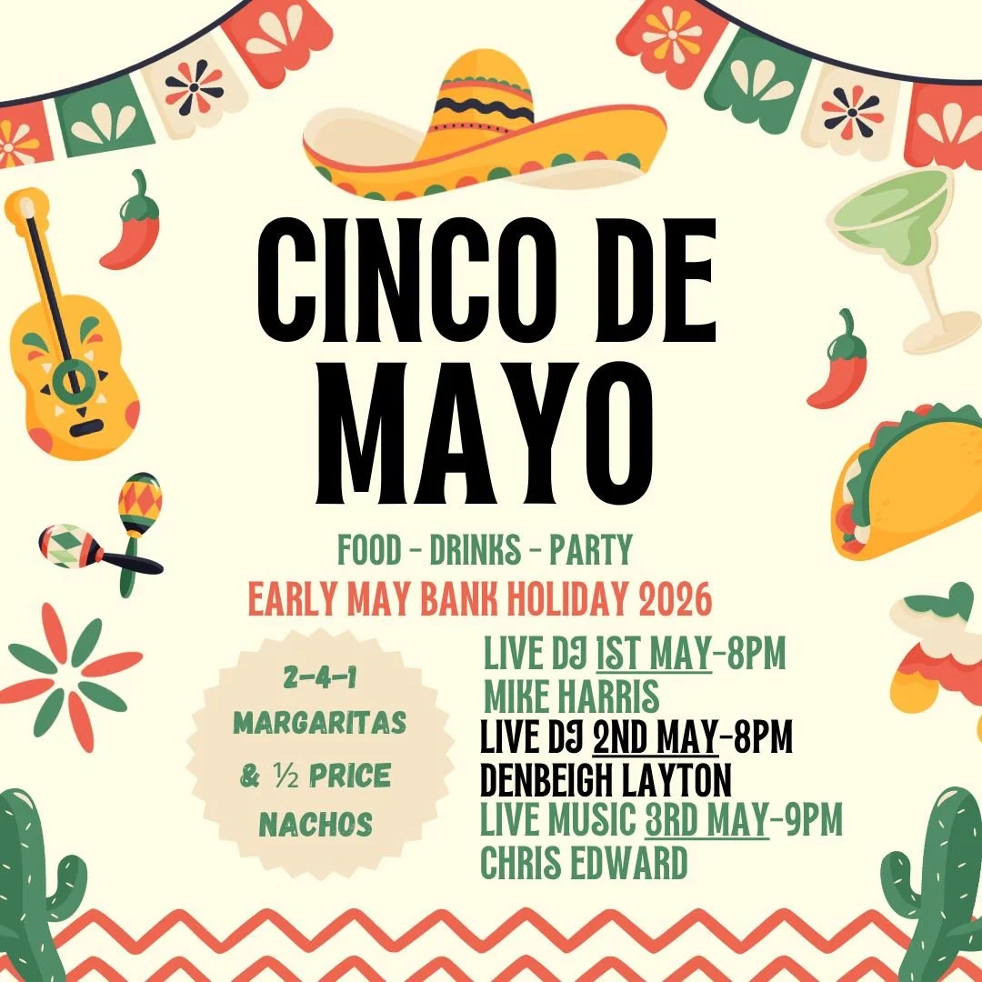 Cinco de Mayo, but make it a full weekend! 

Live DJs &amp; music all weekend.
2-4-1 Margaritas.
Half price nachos.
