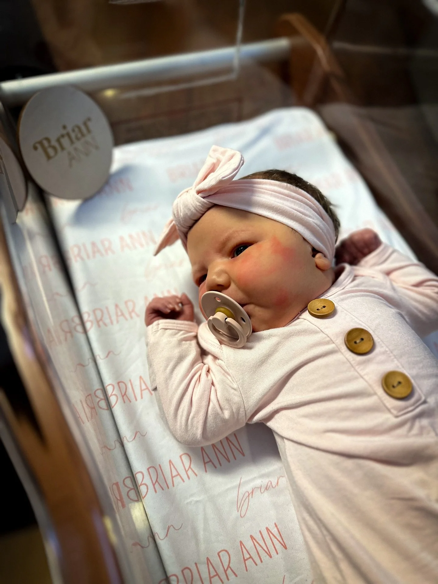 Briar Ann finally blessed us with her presence on January 17th at 2:11am, weighing 9lbs 3oz 💖 This beautiful baby girl already has her mommy, daddy, and big brothers absolutely wrapped around her precious little fingers 🥹 We are beyond thankful to 