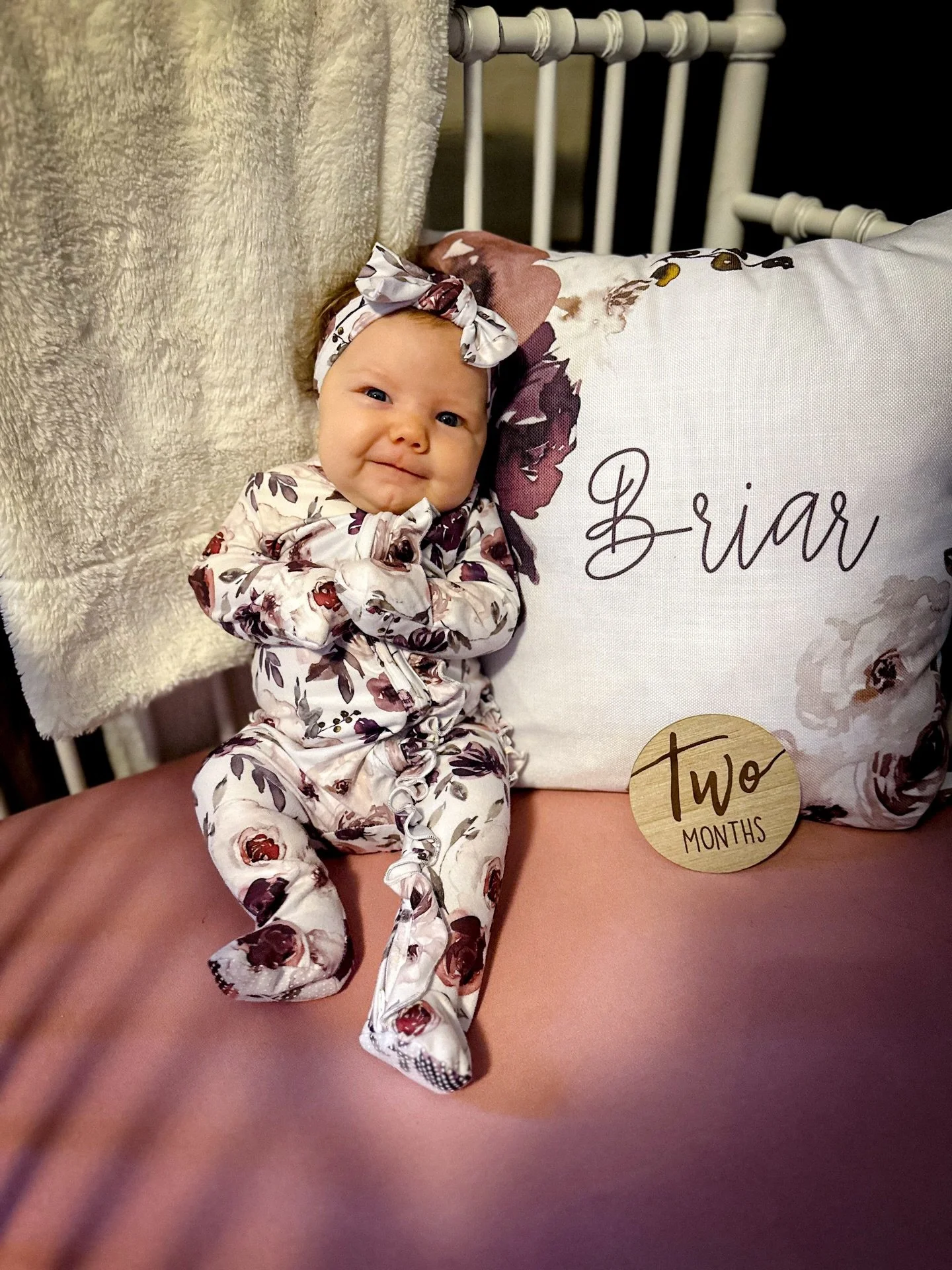 Little Miss Briar is 2 months old today 🥹 This sweet girl is truly EVERYTHING we could have asked for and more 🩷