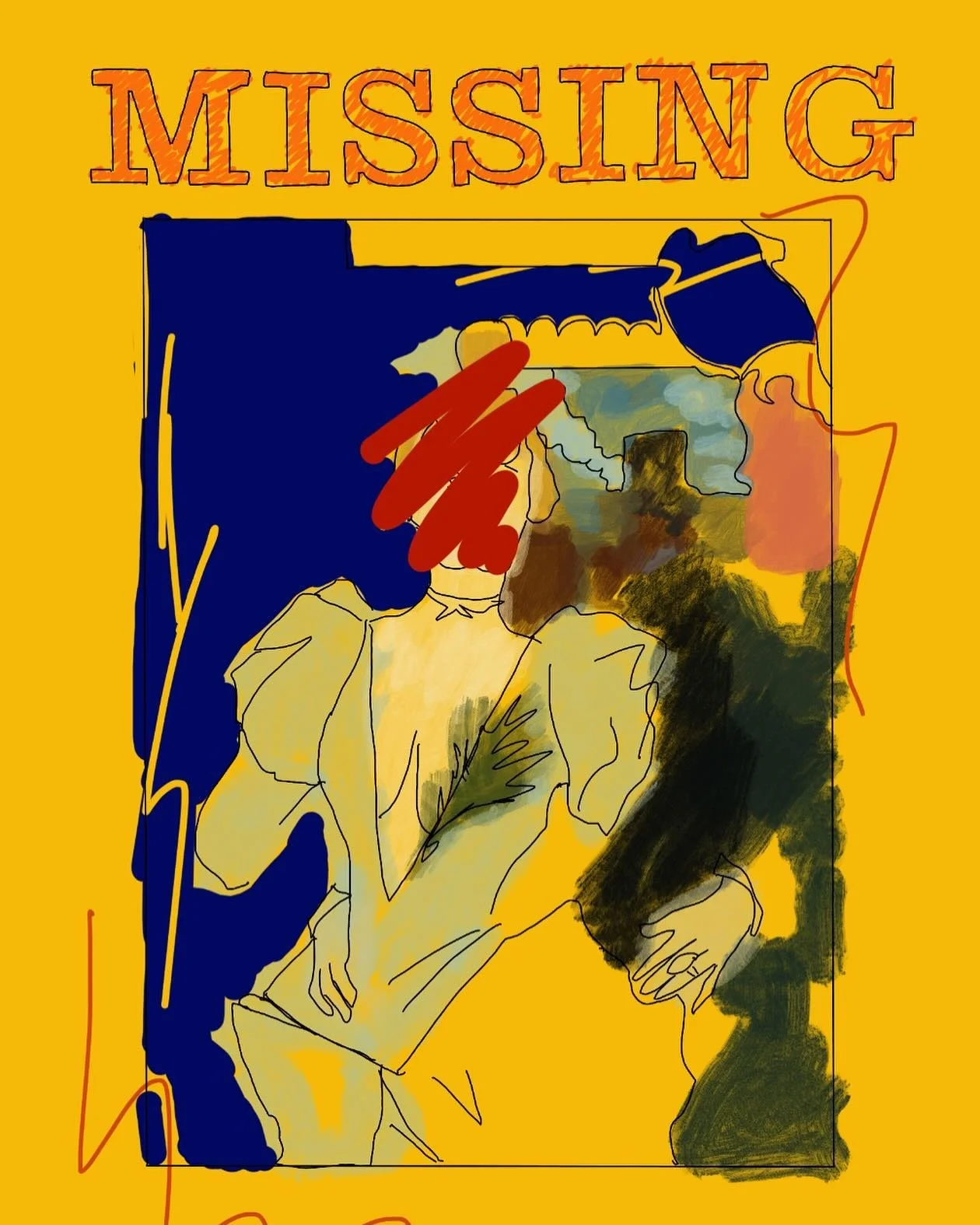 &ldquo;Missing After Lautrec&rdquo;, procreate poster 2023