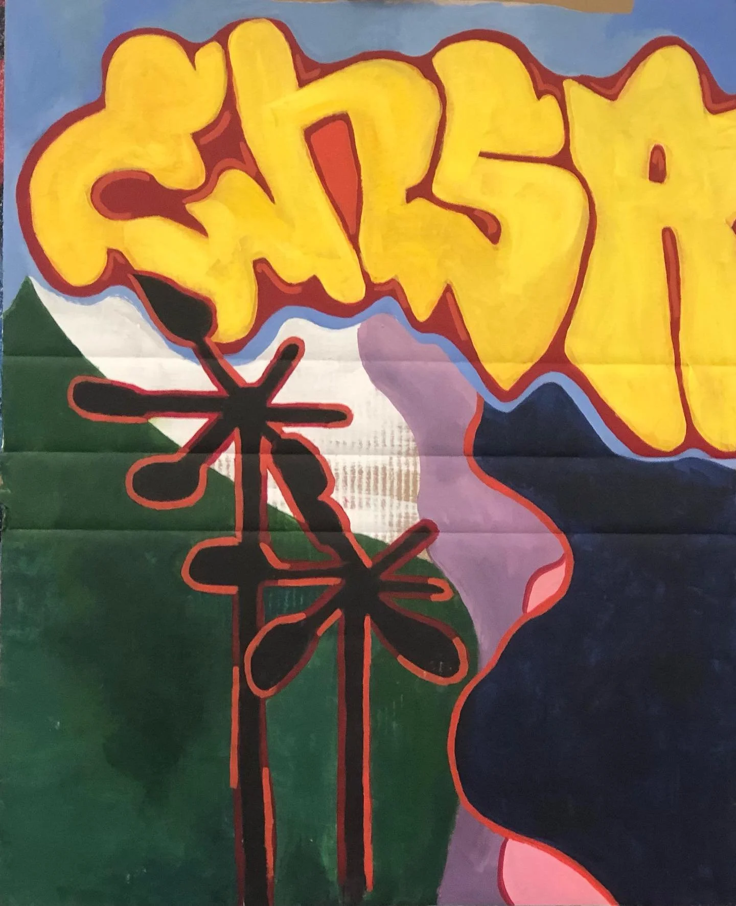 &ldquo;Base of Deconstruction&rdquo; - A painting based around the theme of deconstruction.