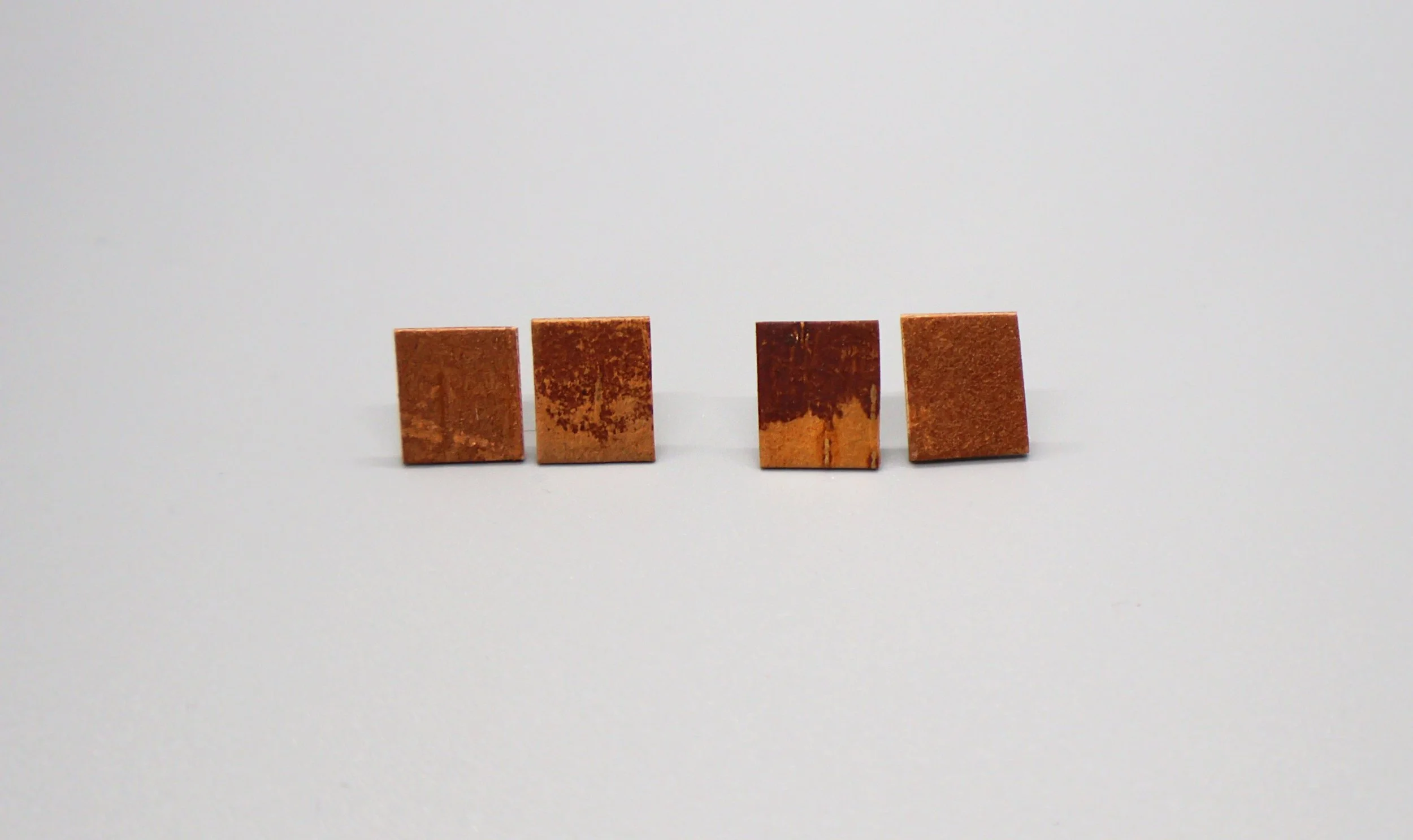 Birch bark stud earrings