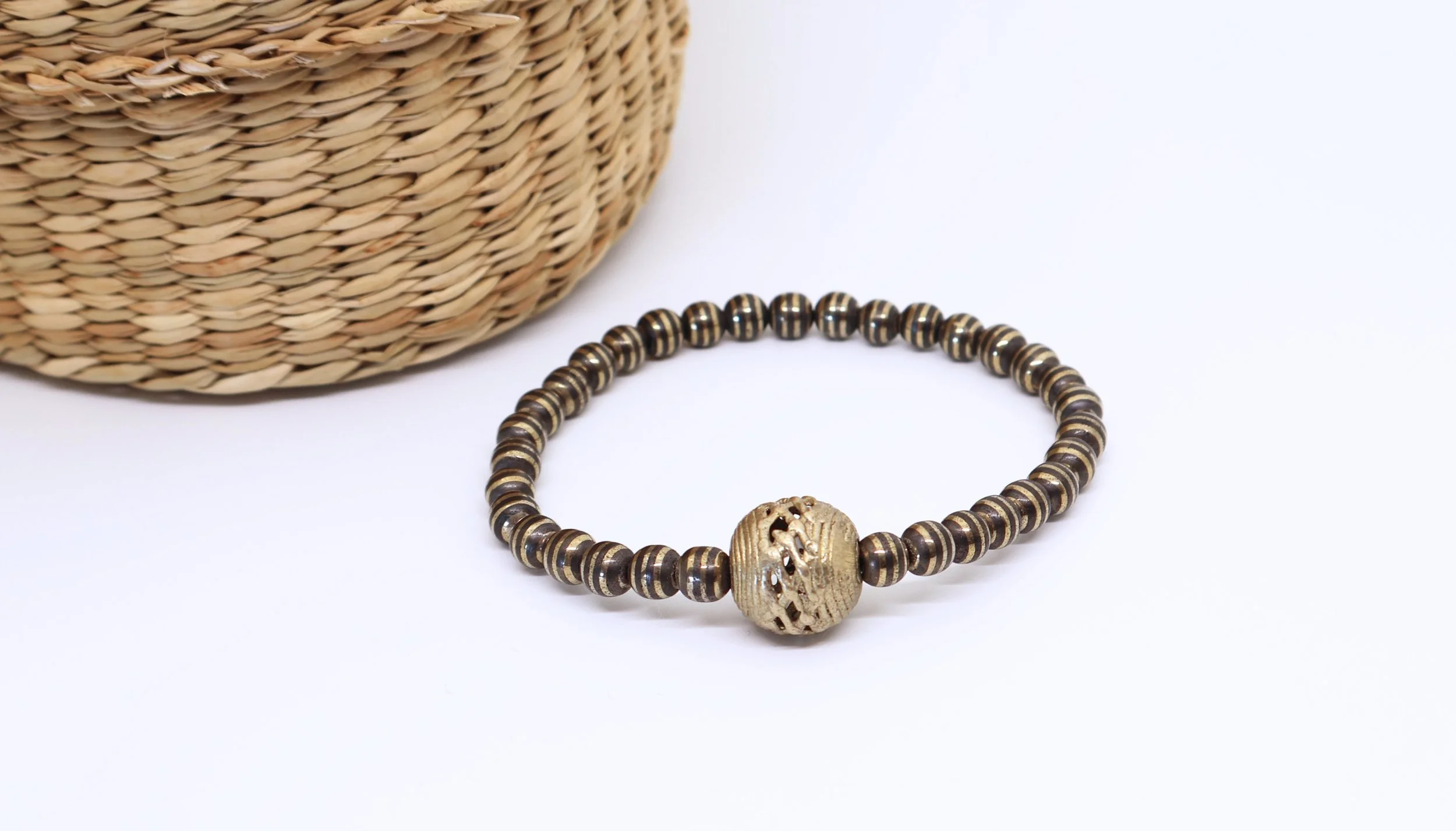 Etched Hematite bracelet