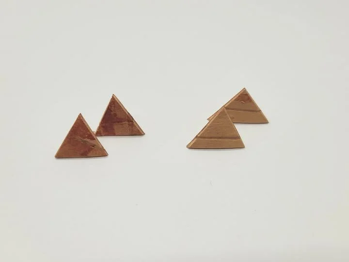 Birch bark stud earrings