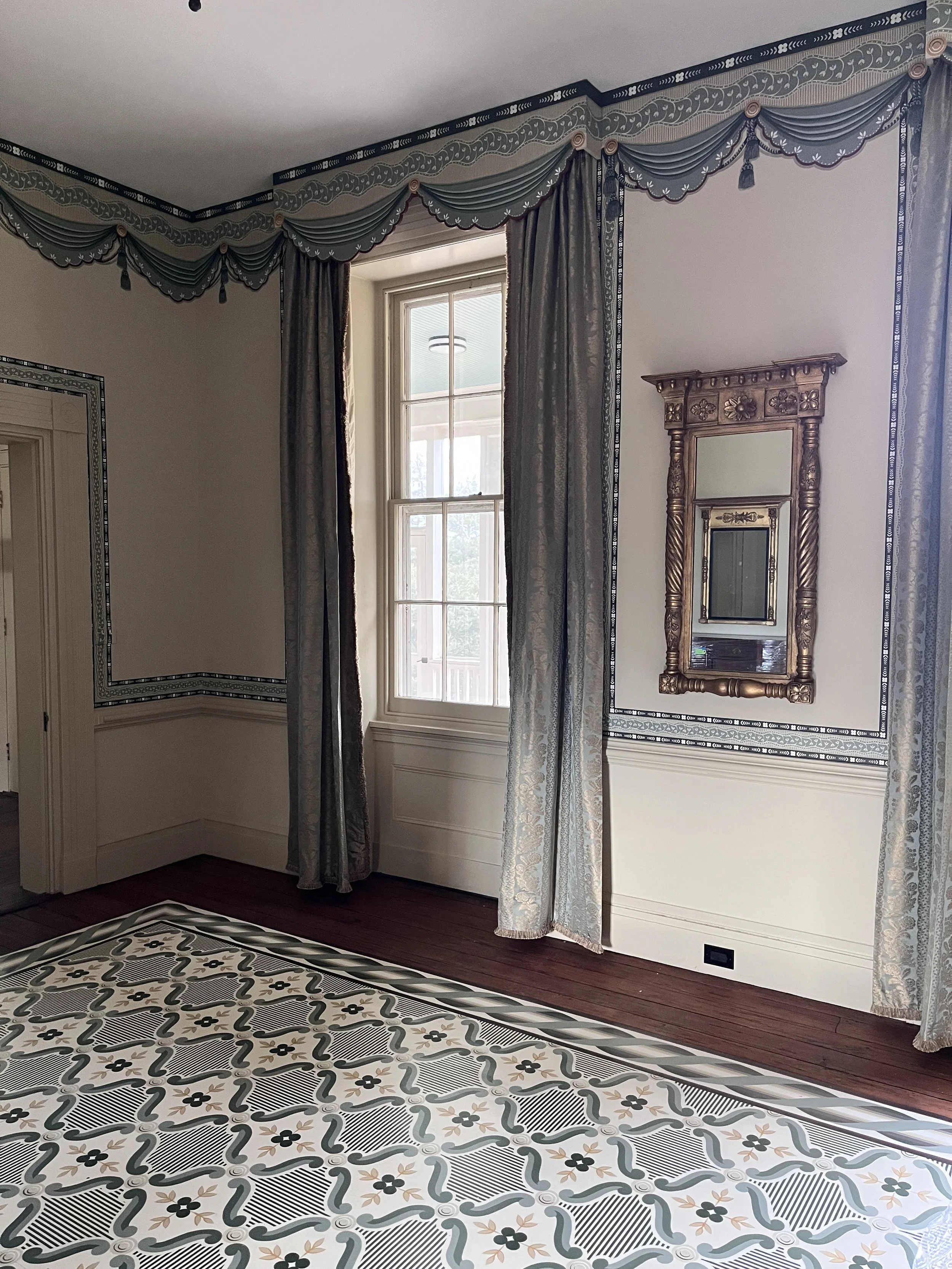 Mt Strling Dining Room Wall and Floorcloth Painting