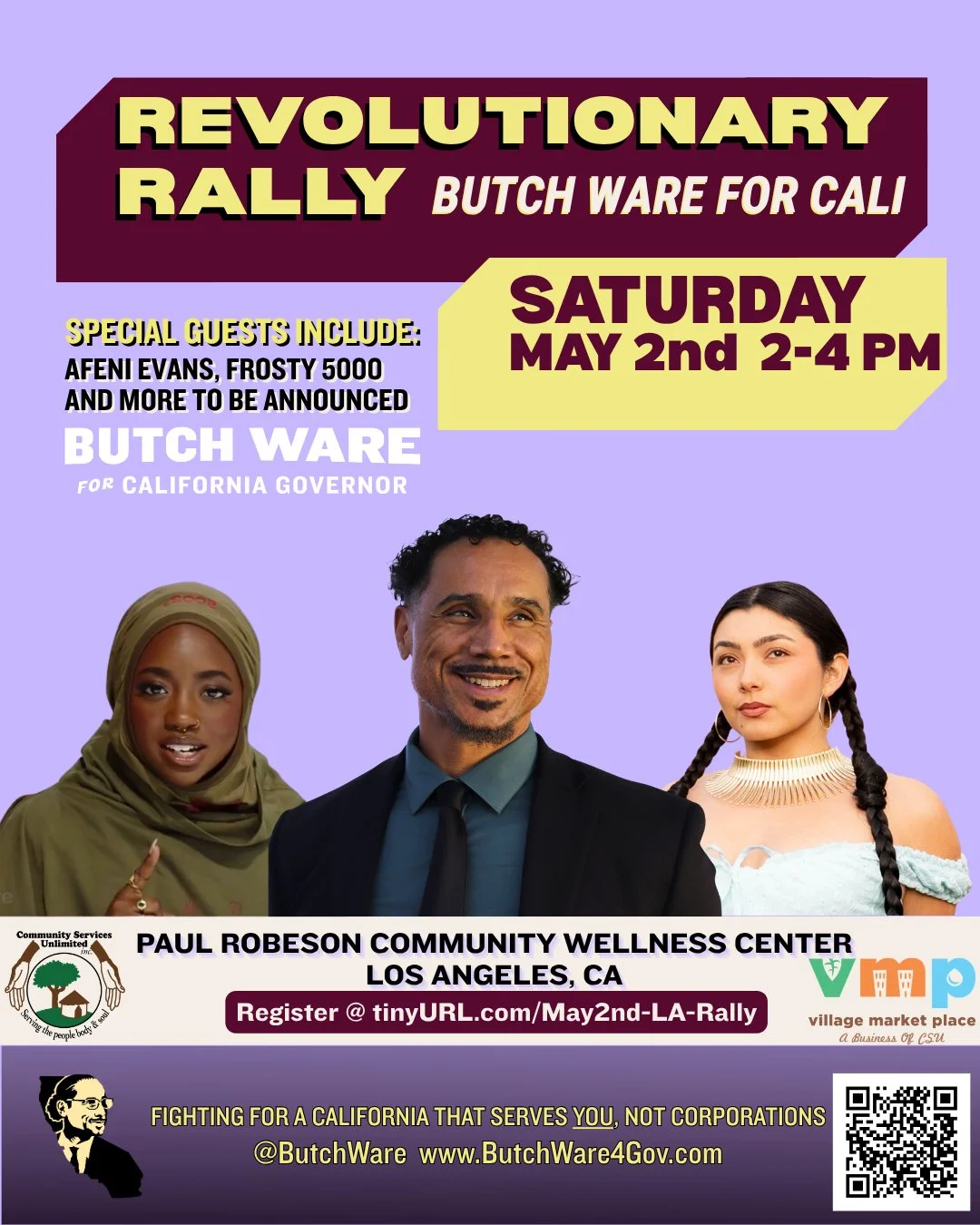 REVOLUTIONARY RALLY BUTCH WARE FOR CALI