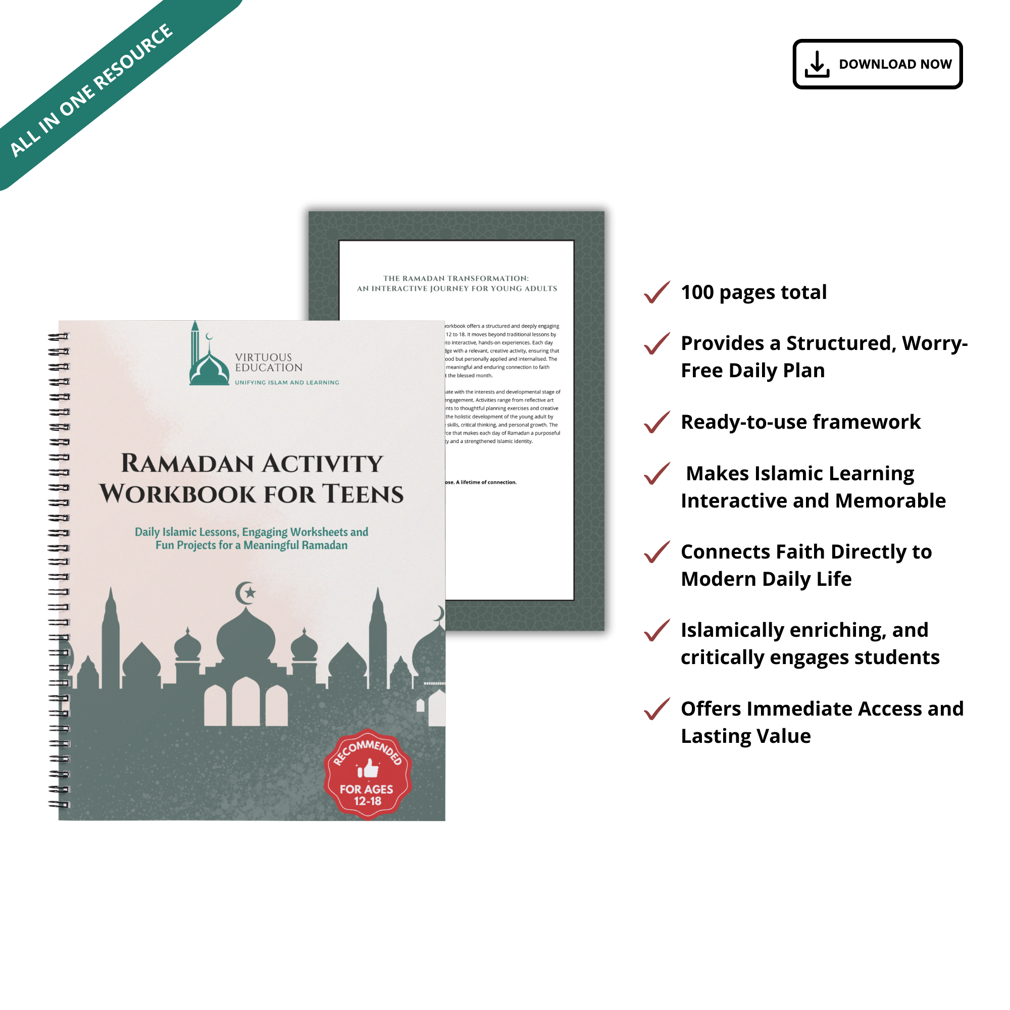 Teenagers Ramadan Activity Workbook