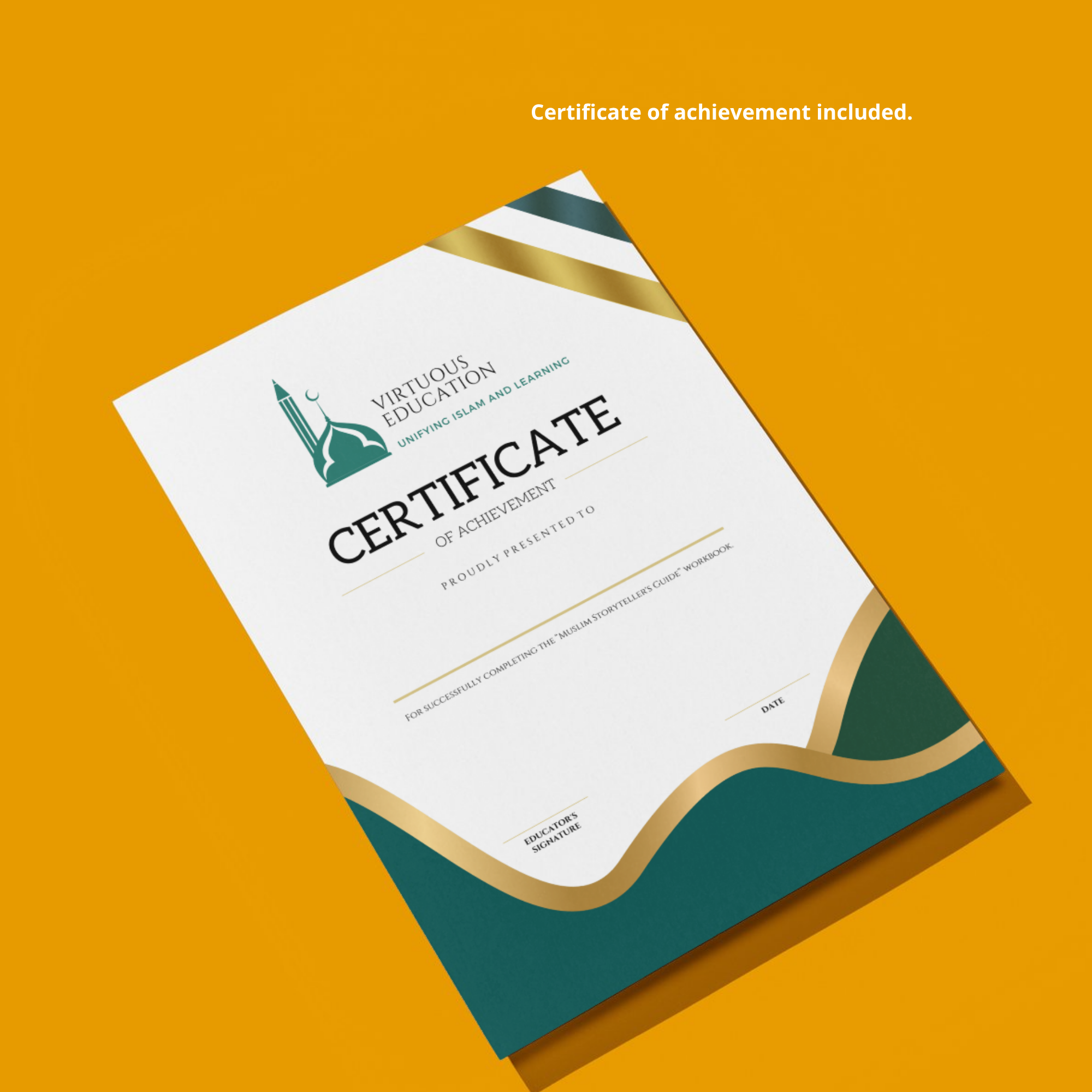 certificate for Muslim writers