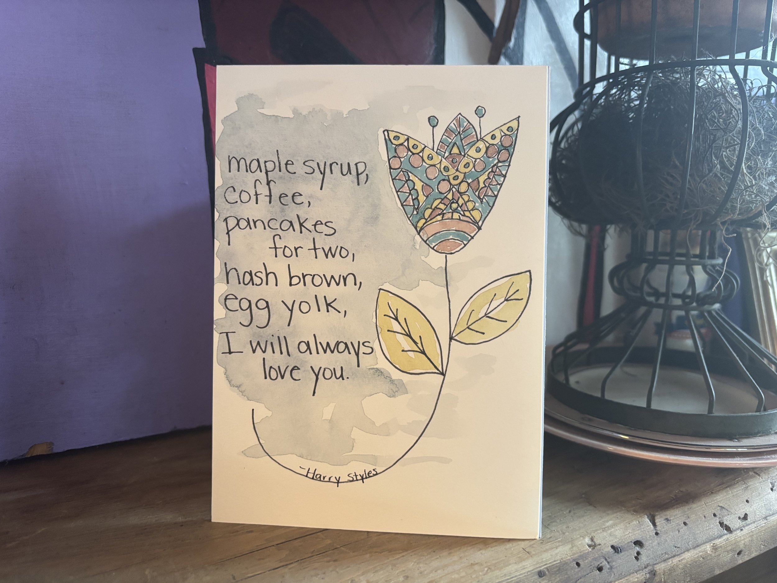 Harry Styles Lyrics Watercolor (A)