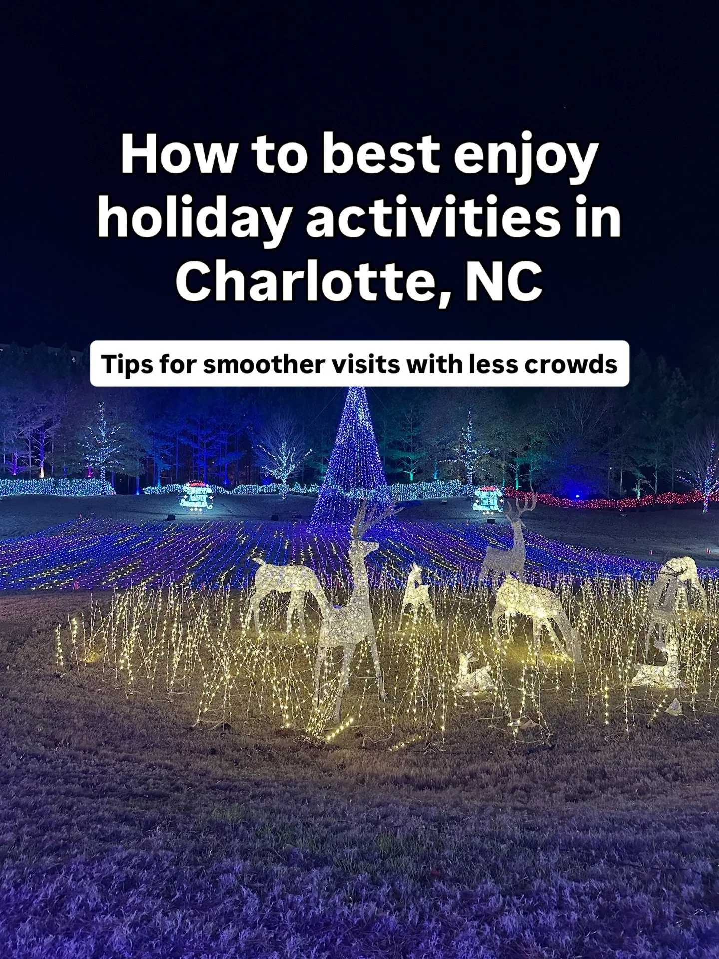 Swipe to see my tips ➡️

Charlotte has SO many amazing holiday activities (most are opening this week)&hellip; but also sooo many people trying to do them. 😅🎄
Here&rsquo;s how to make the magic actually enjoyable this season &mdash; especially if y