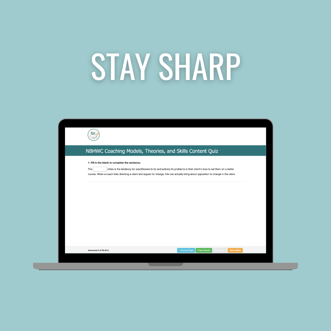 NBHWC Coaching Models, Theories, and Skills Content Quiz