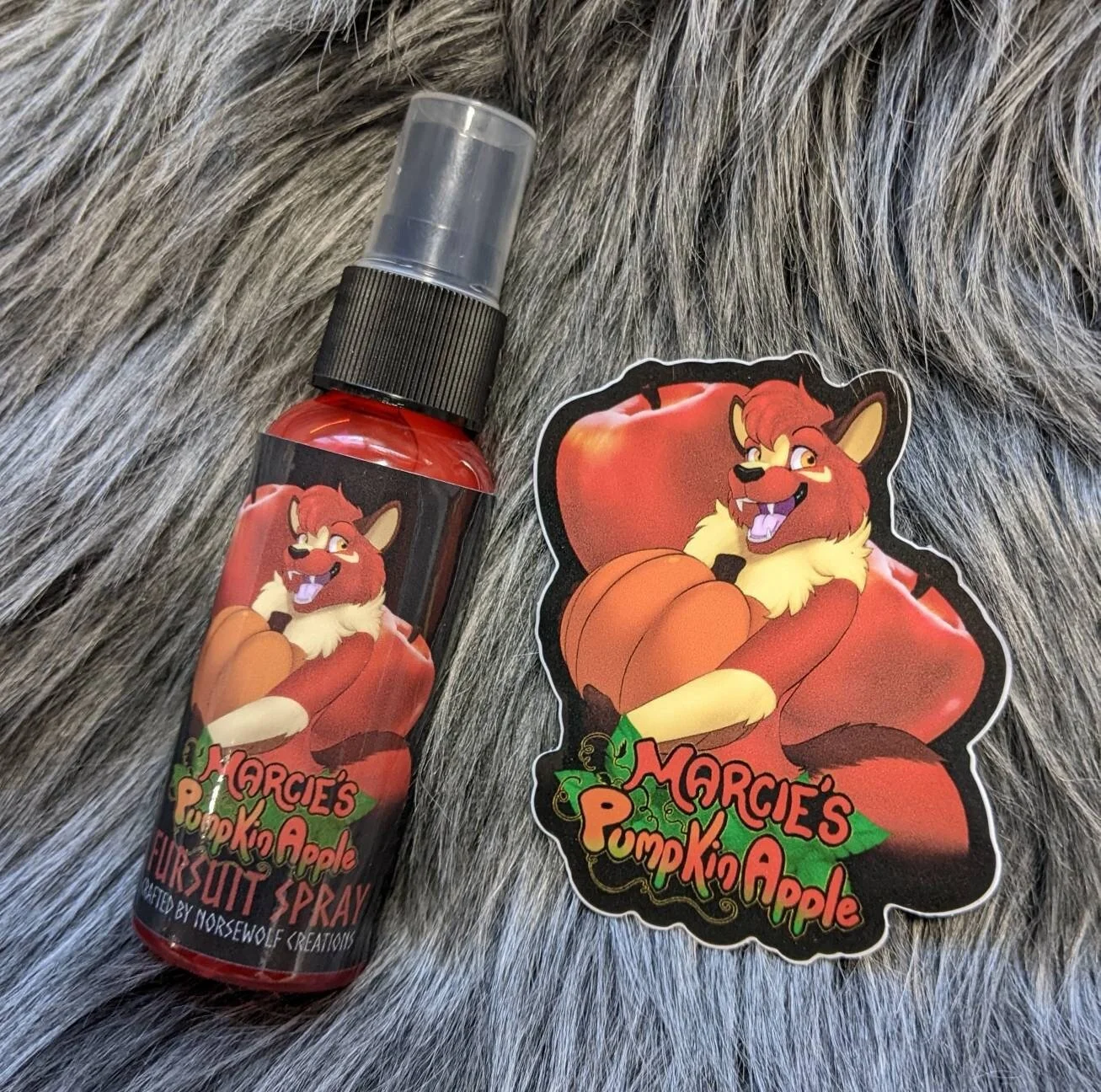 Marcie's Pumpkin Apple fursuit spray 50ml + 3" sticker by Norsewolf Creations