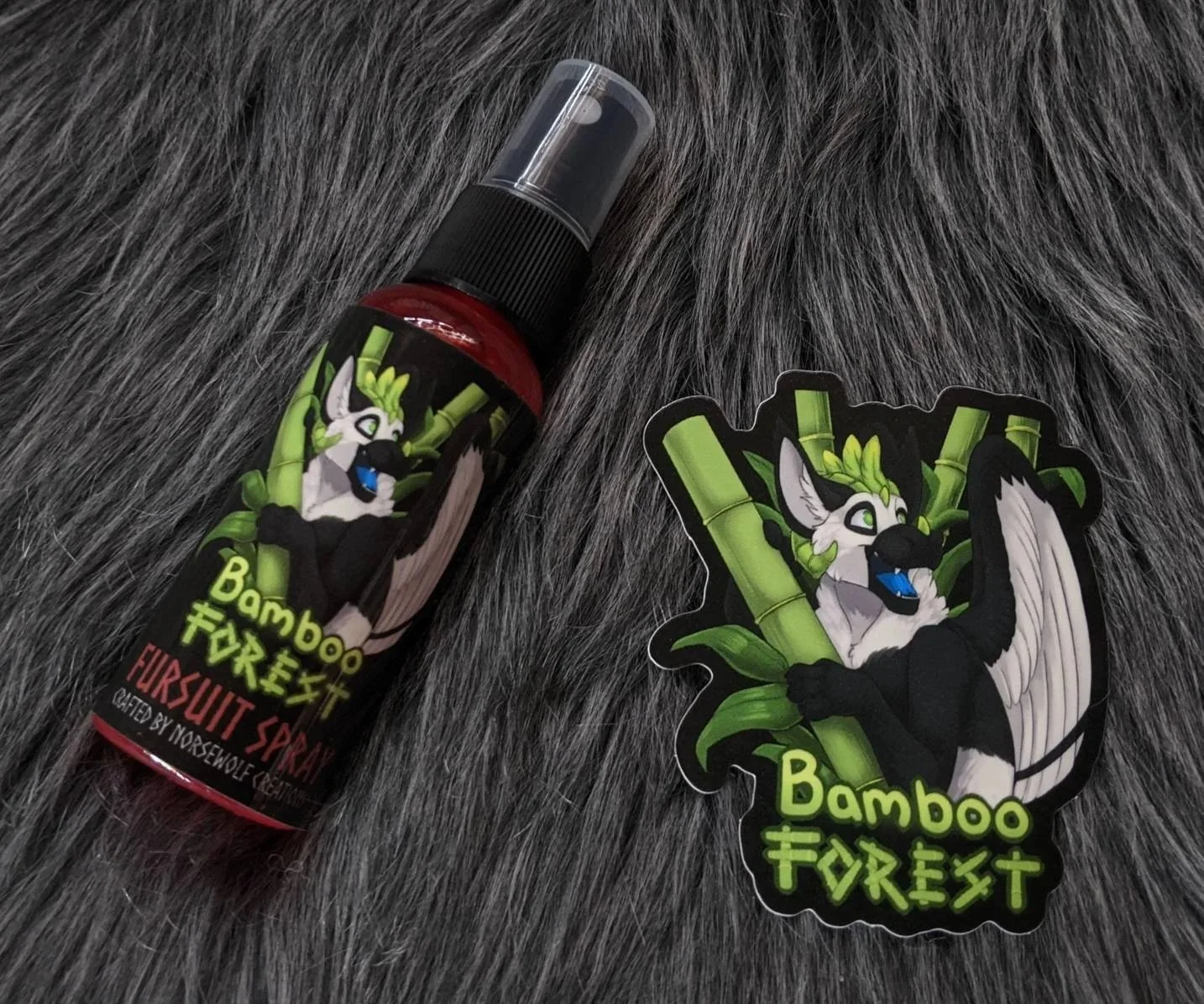 Bamboo Forest fursuit spray 50ml + 3" sticker by Norsewolf Creations