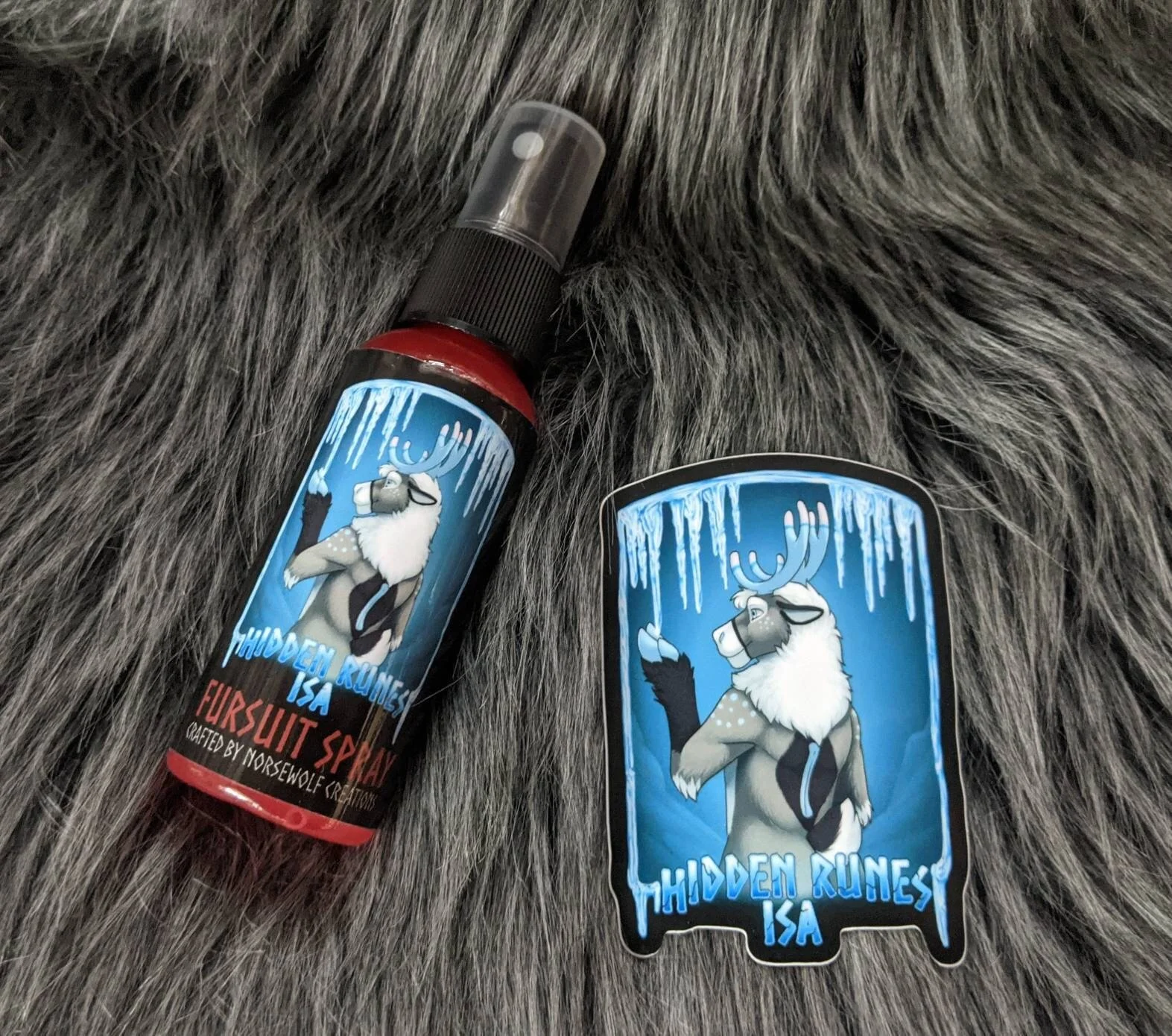 Hidden Runes: Isa fursuit spray 50ml + 3" sticker by Norsewolf Creations