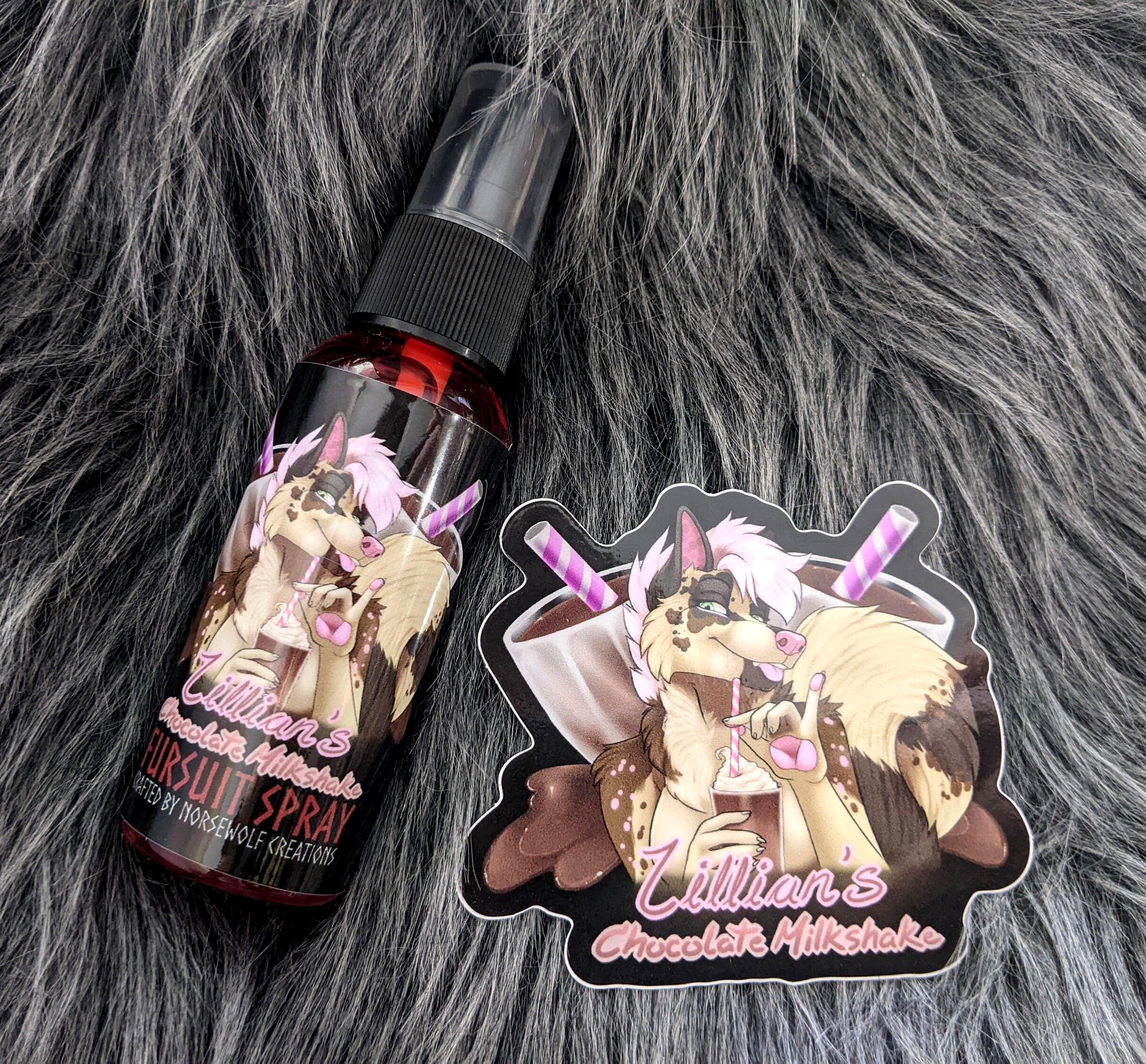 Lillian's Chocolate Milkshake fursuit spray 50ml + 3" sticker by Norsewolf Creations