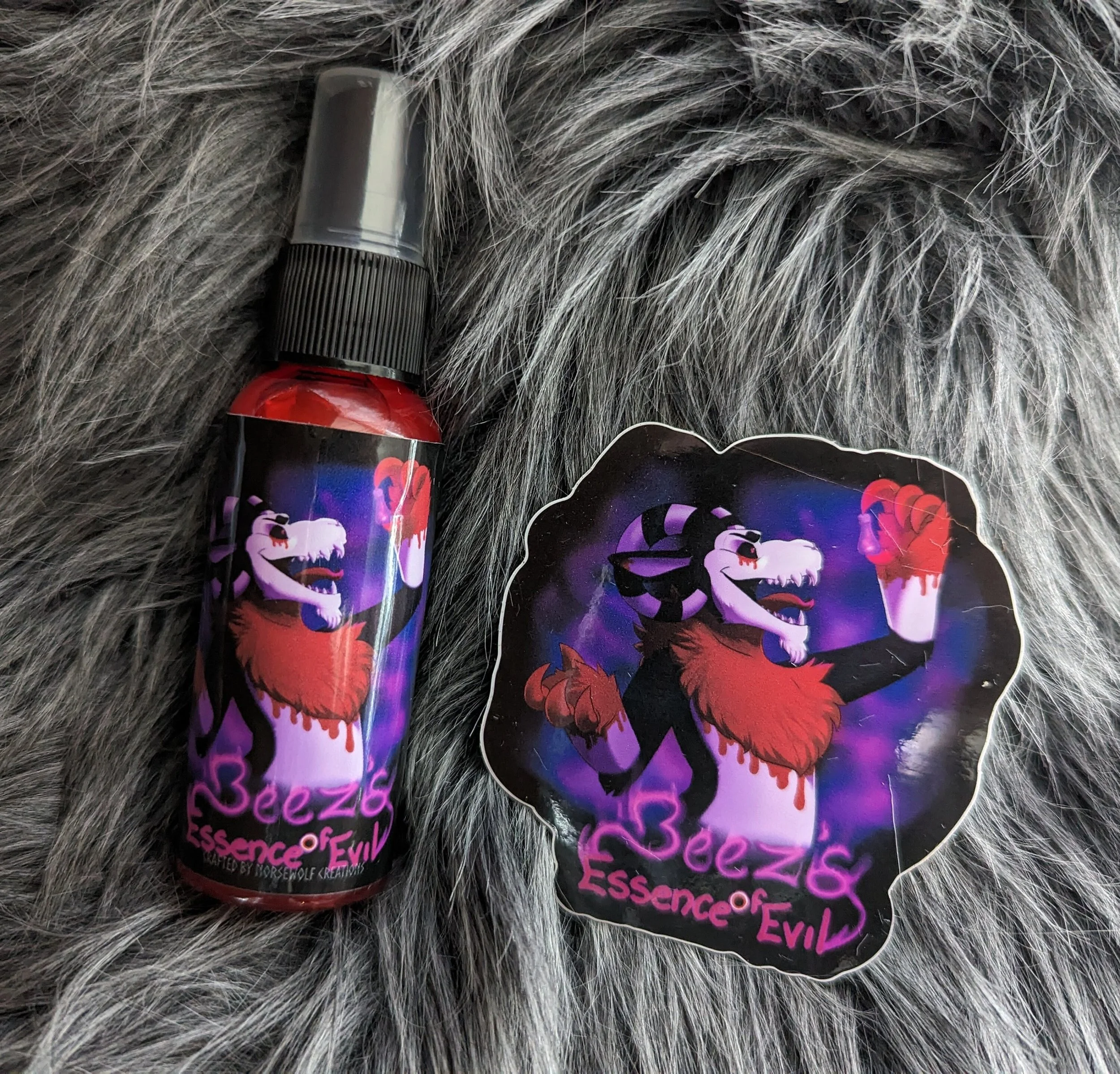 Beez's Essence of Evil fursuit spray 50ml + 3" sticker by Norsewolf Creations (Copy) (Copy)