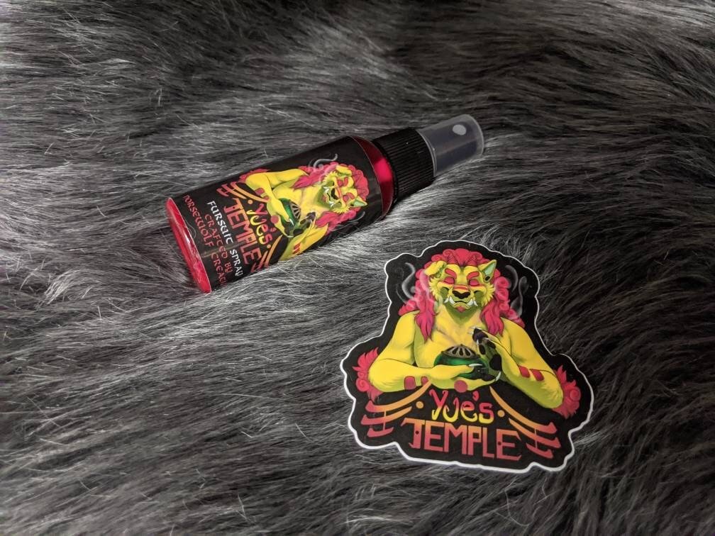 Yue's Temple fursuit spray 50ml + 3" sticker by Norsewolf Creations
