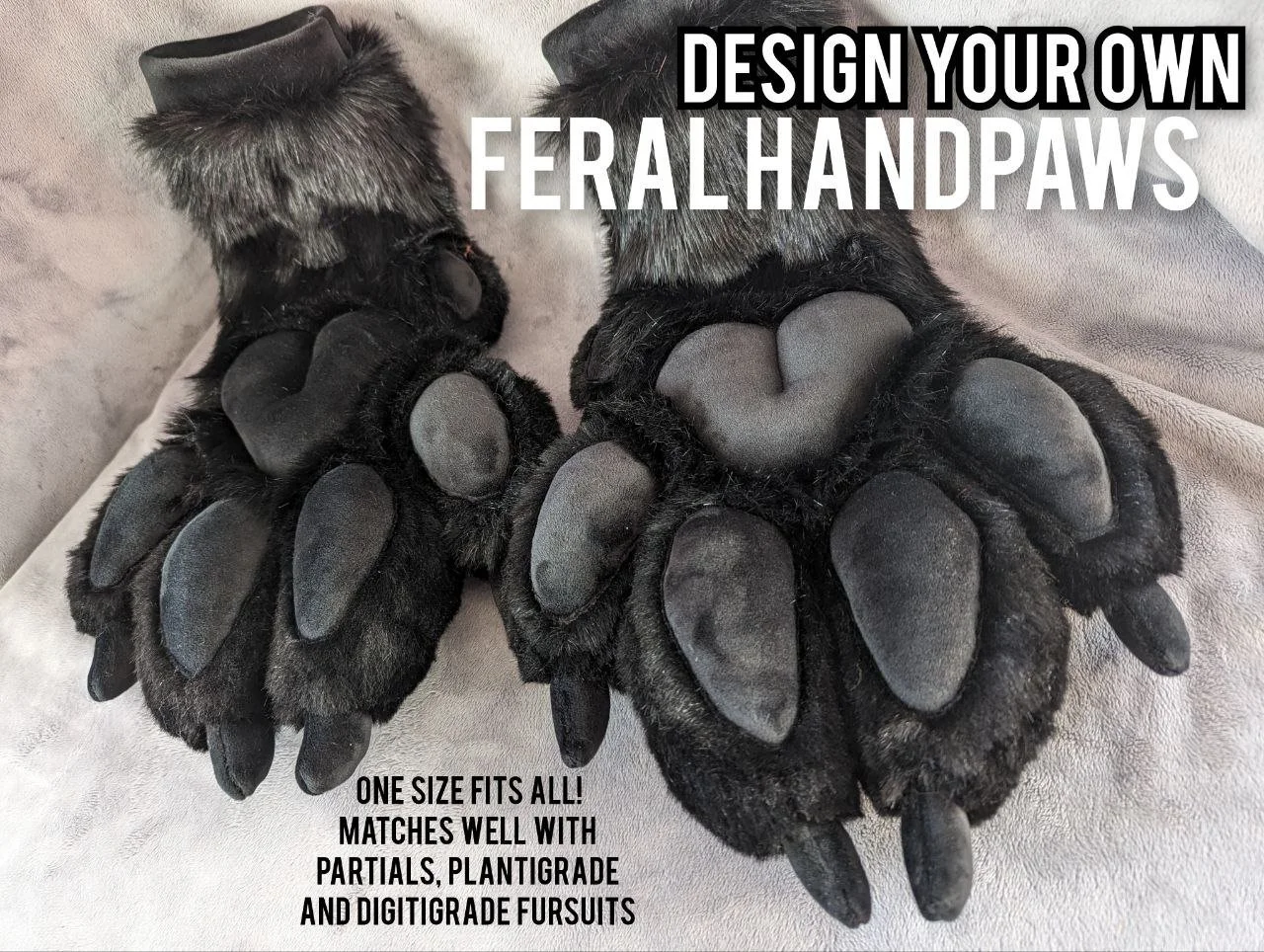 Squishy Mochi Feral HANDPAWS! Design your own custom pair