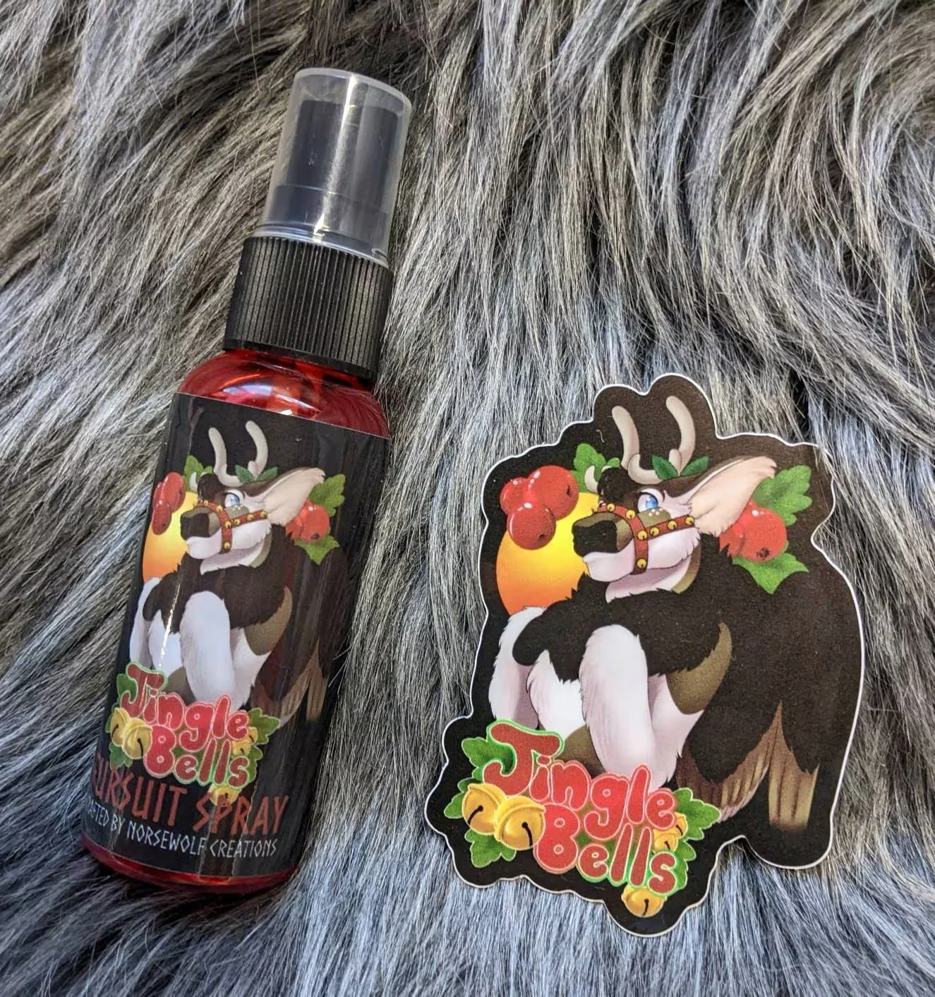 Jingle Bells fursuit spray 50ml + 3" sticker by Norsewolf Creations