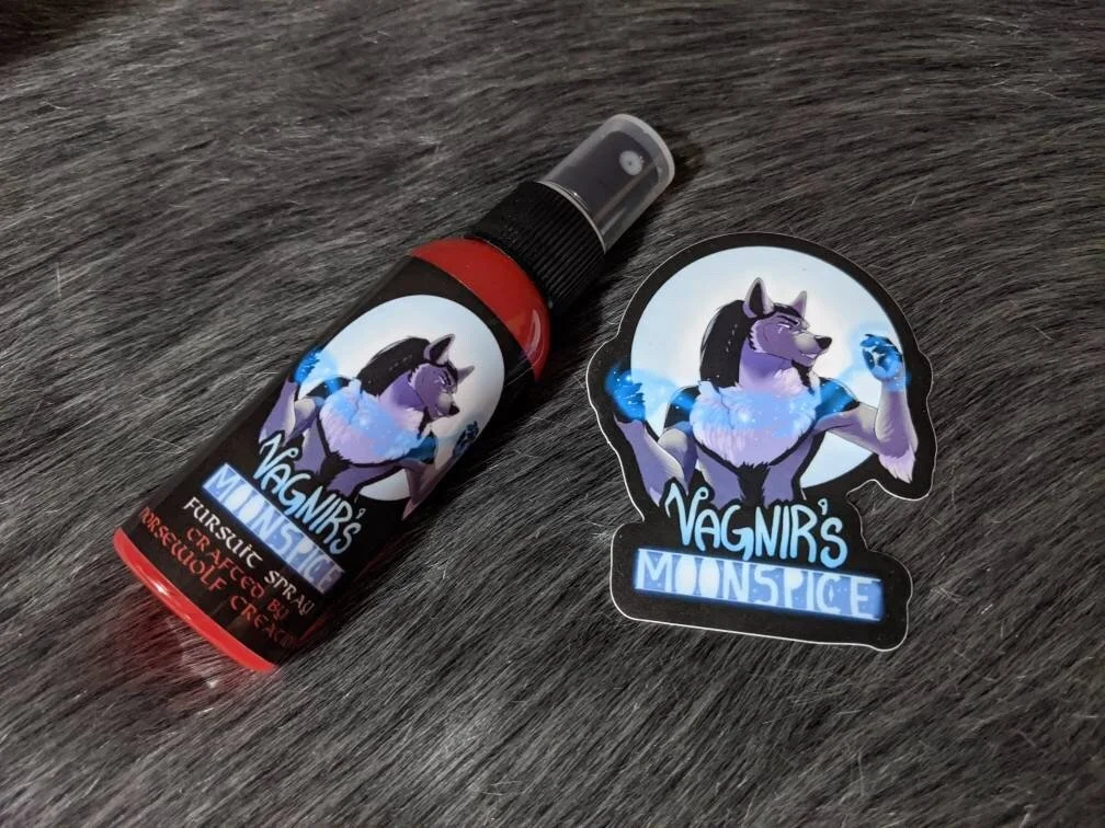 Vagnir's Moonspice fursuit spray 50ml + 3" sticker by Norsewolf Creations