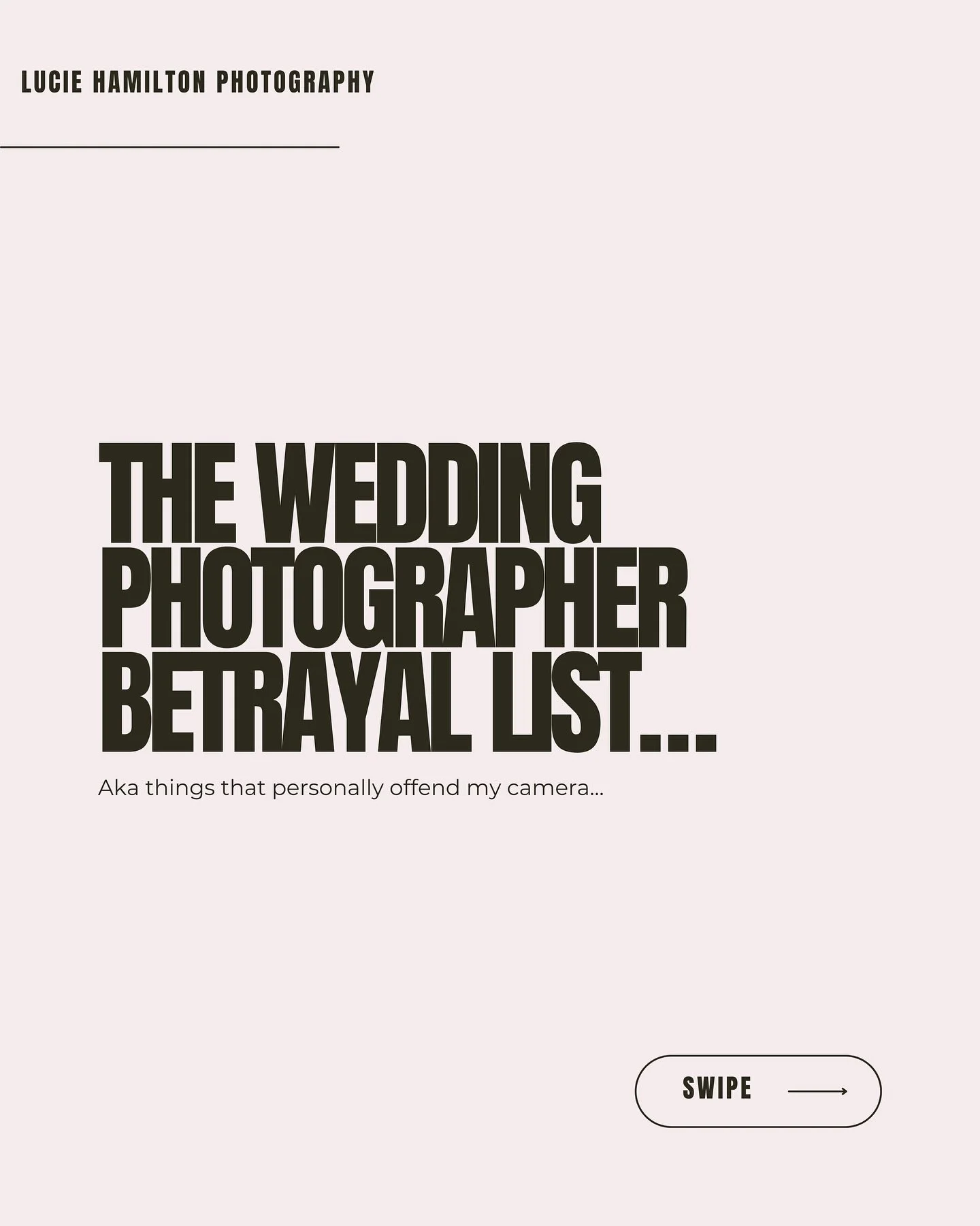 TELL ME YOU&rsquo;RE A WEDDING PHOTOGRAPHER WITHOUT TELLING ME YOU&rsquo;RE A WEDDING PHOTOGRAPHER 💕⚡️✌🏻

Made this for TikTok. It flopped. So, obviously&hellip; I&rsquo;m posting it here because it TOOK. ME. SO. LONG.

That&rsquo;s my TED Talk to 