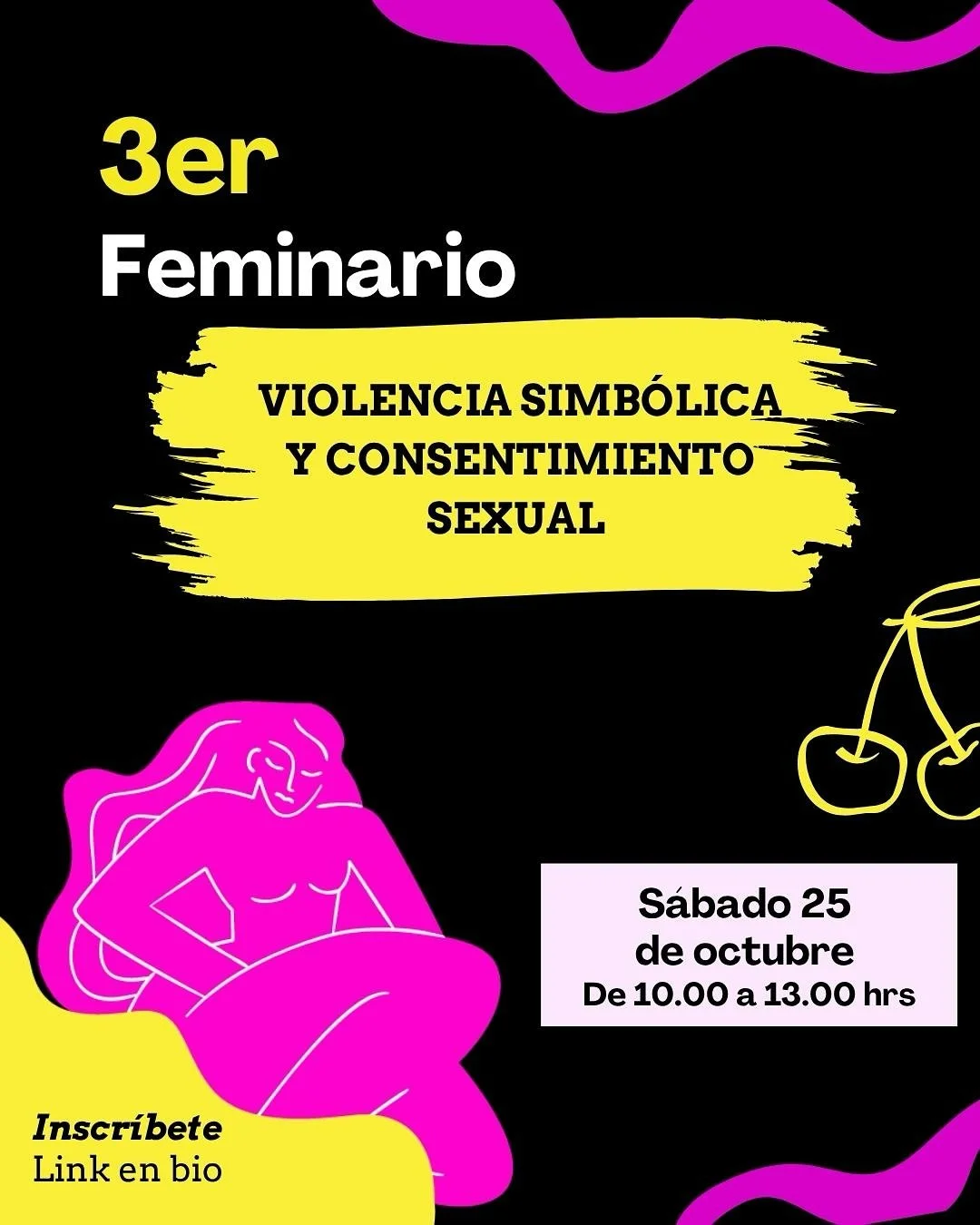 📣 &iexcl;Ya est&aacute; abierta la inscripci&oacute;n para nuestro 3&deg; Feminario de Violencia Simb&oacute;lica!
Este a&ntilde;o nos reunimos para reflexionar sobre violencia simb&oacute;lica y consentimiento sexual, y presentar los resultados de 