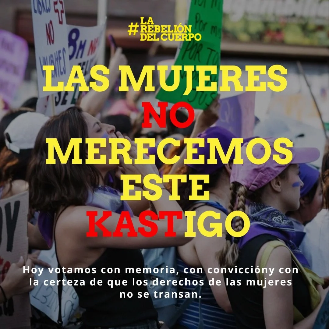 Desde el feminismo, llamamos a votar con memoria y conciencia 💜

Porque cada derecho conquistado por las mujeres ha sido fruto de lucha y resistencia 🔥

&iexcl;Ning&uacute;n derecho se negocia ni se transa! 👊🏻

&iexcl;Contral el fascismo siempre!