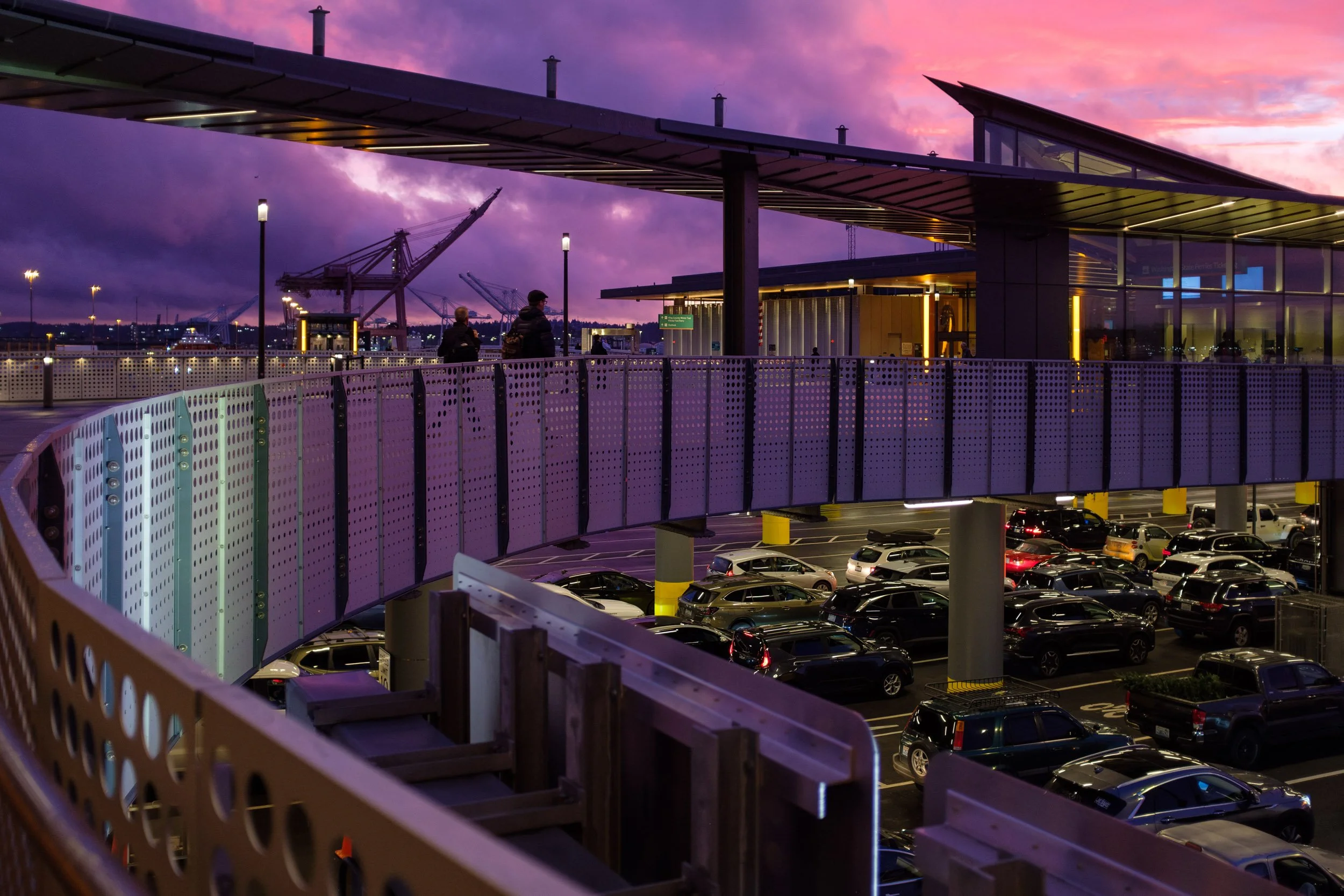 Arthur Art Ross Seattle Ferry Terminal Architecture Photography NBBJ-Sunset.jpeg