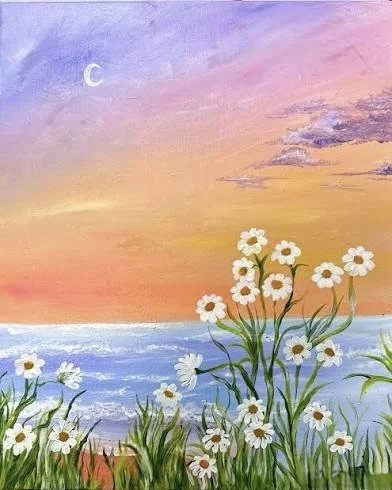 Paint &amp; Sip- Beach Side Daisies